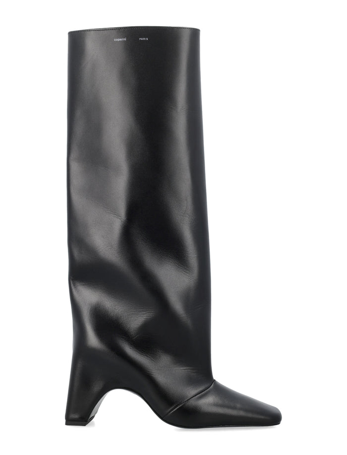 Coperni Bridge Leather Knee-High Boot Black Upper