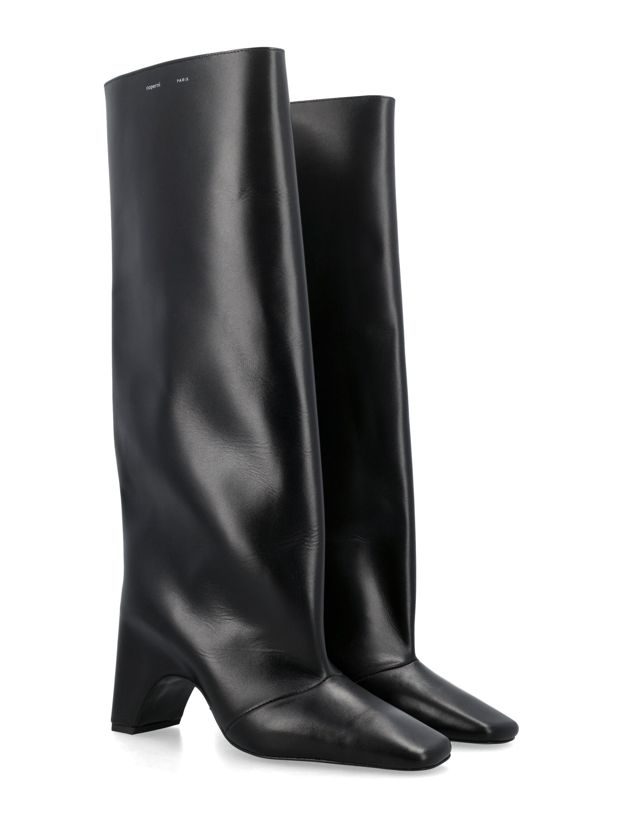 Coperni Bridge leather knee-high boot Black Upper