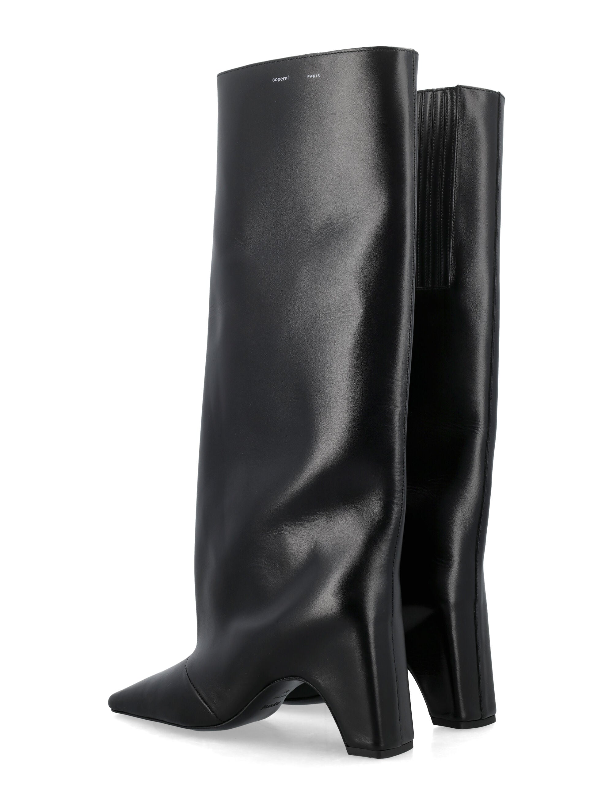 Coperni Bridge leather knee-high boot Black Upper