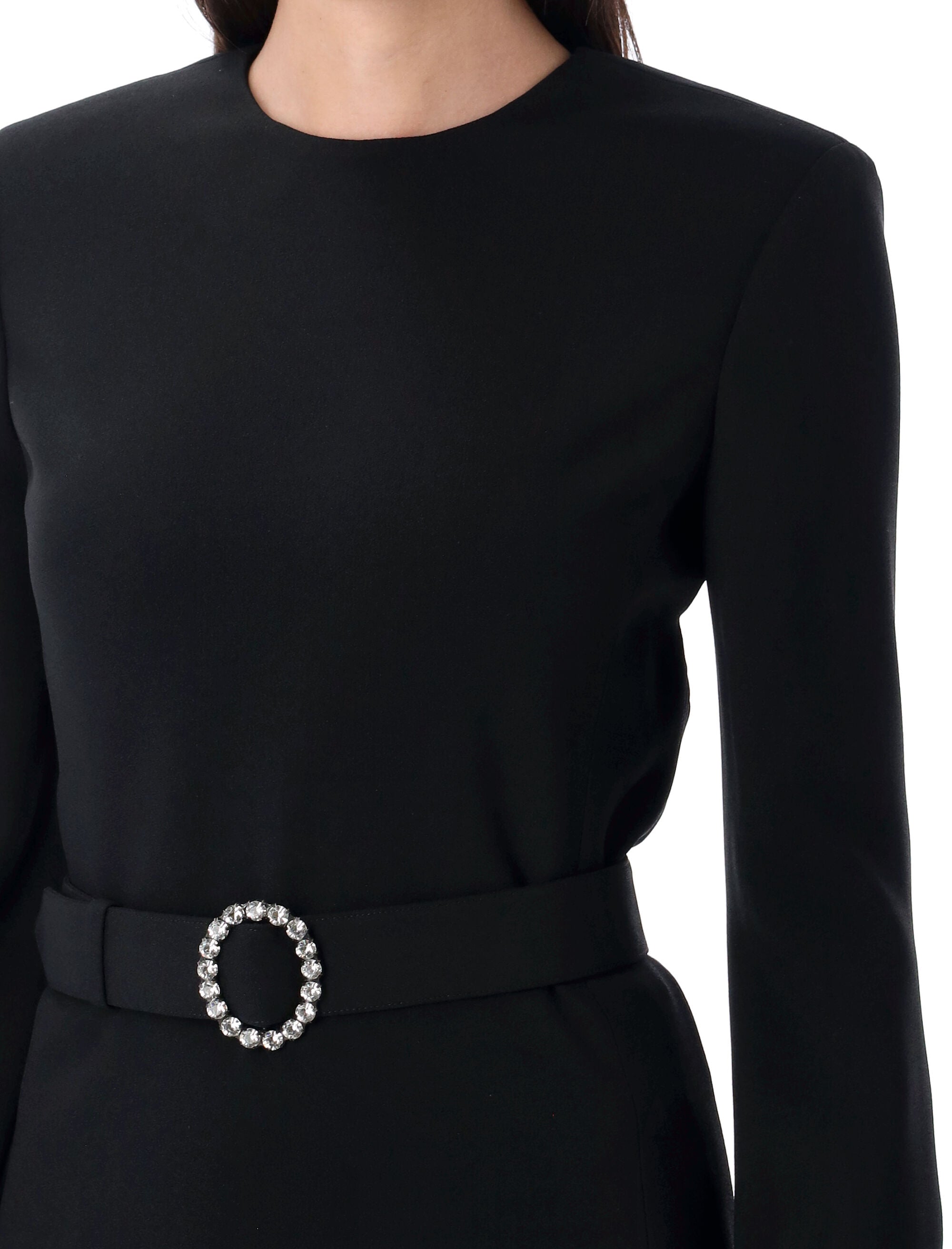 Sable satin backless mini dress Black Acetate