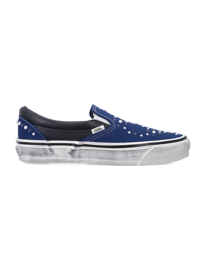 Vans Premium Classic Slip-On Blue Canvas Sneakers Indigo Upper
