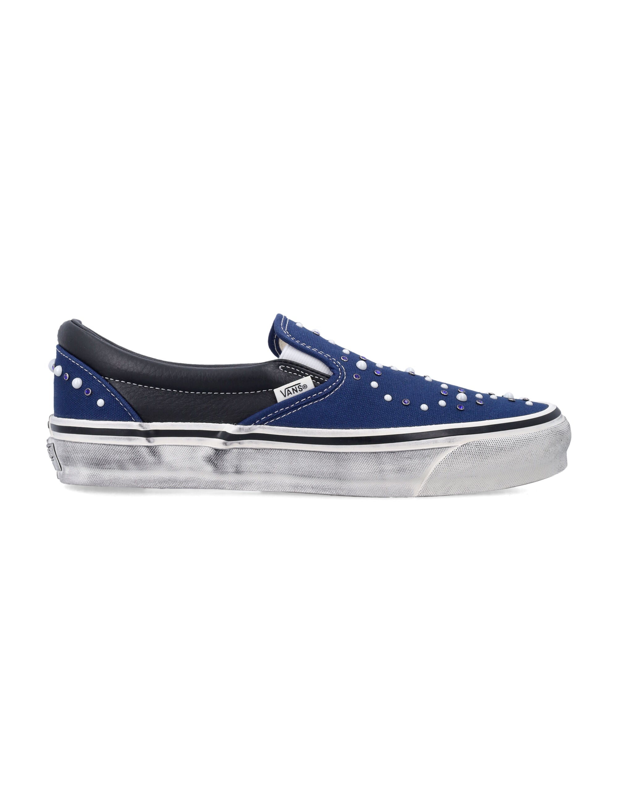 Vans Premium Classic Slip-On Blue Canvas Sneakers Indigo Upper