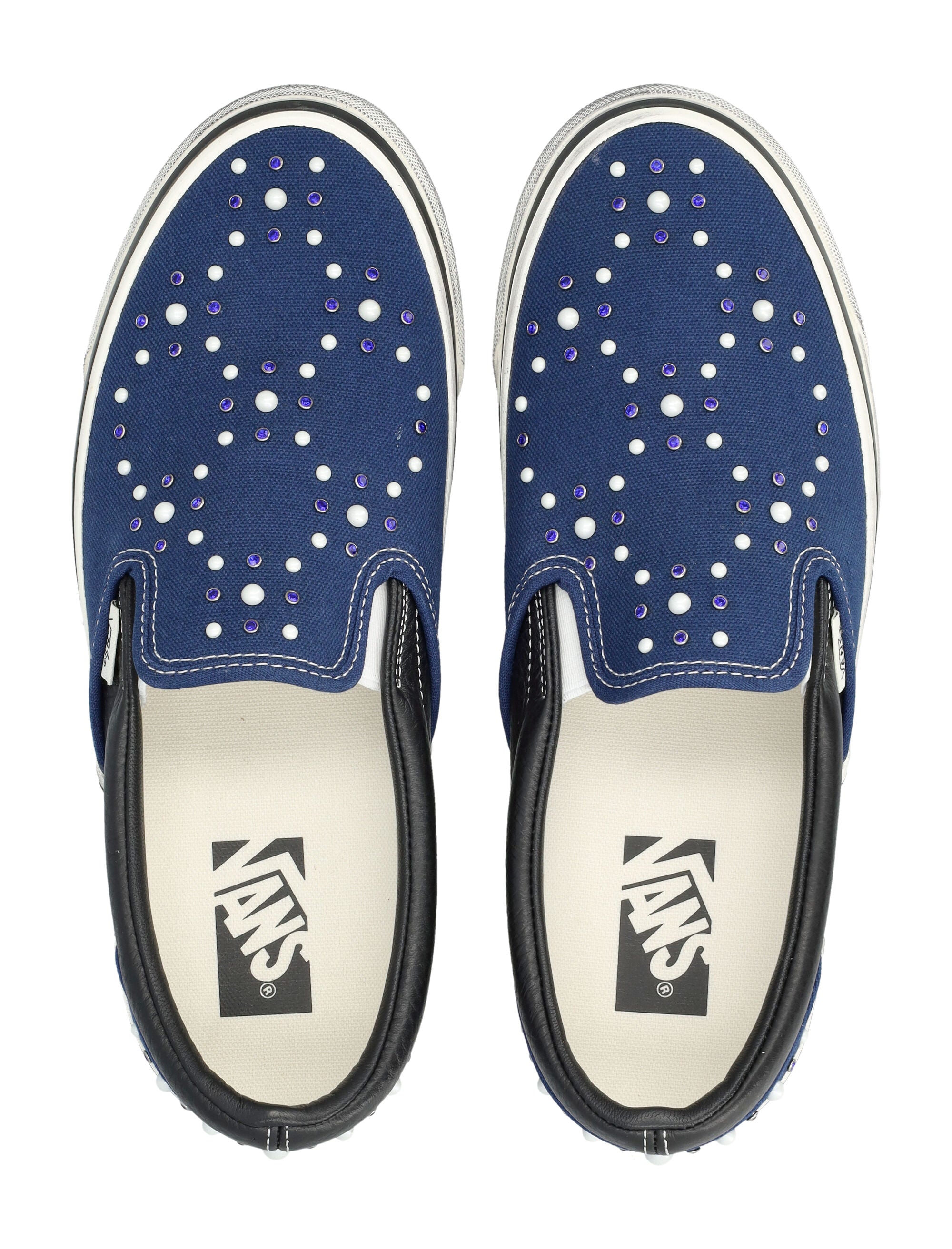 Vans Premium Classic Slip-On Blue Canvas Sneakers Indigo Upper