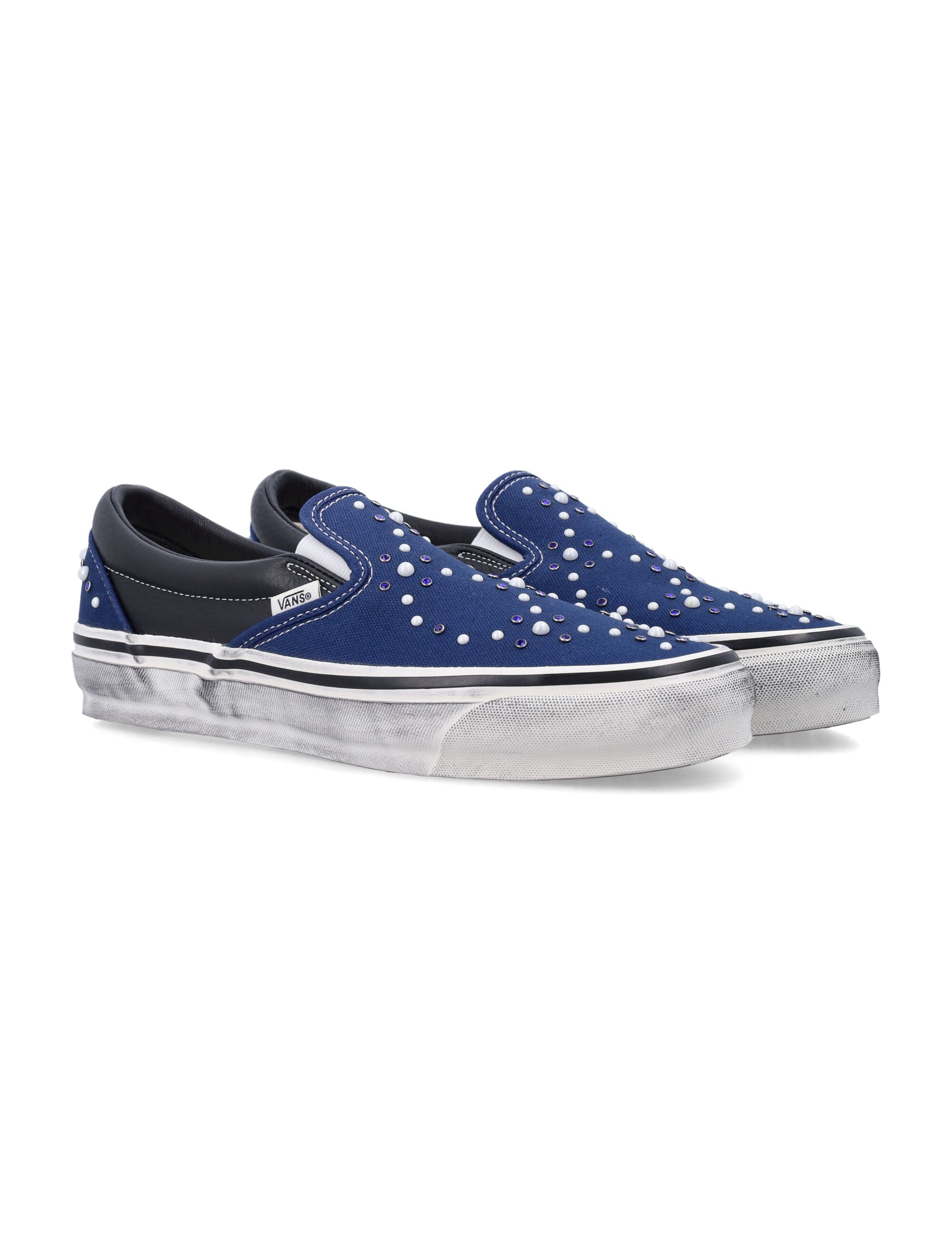 Vans Premium Classic Slip-On Blue Canvas Sneakers Indigo Upper