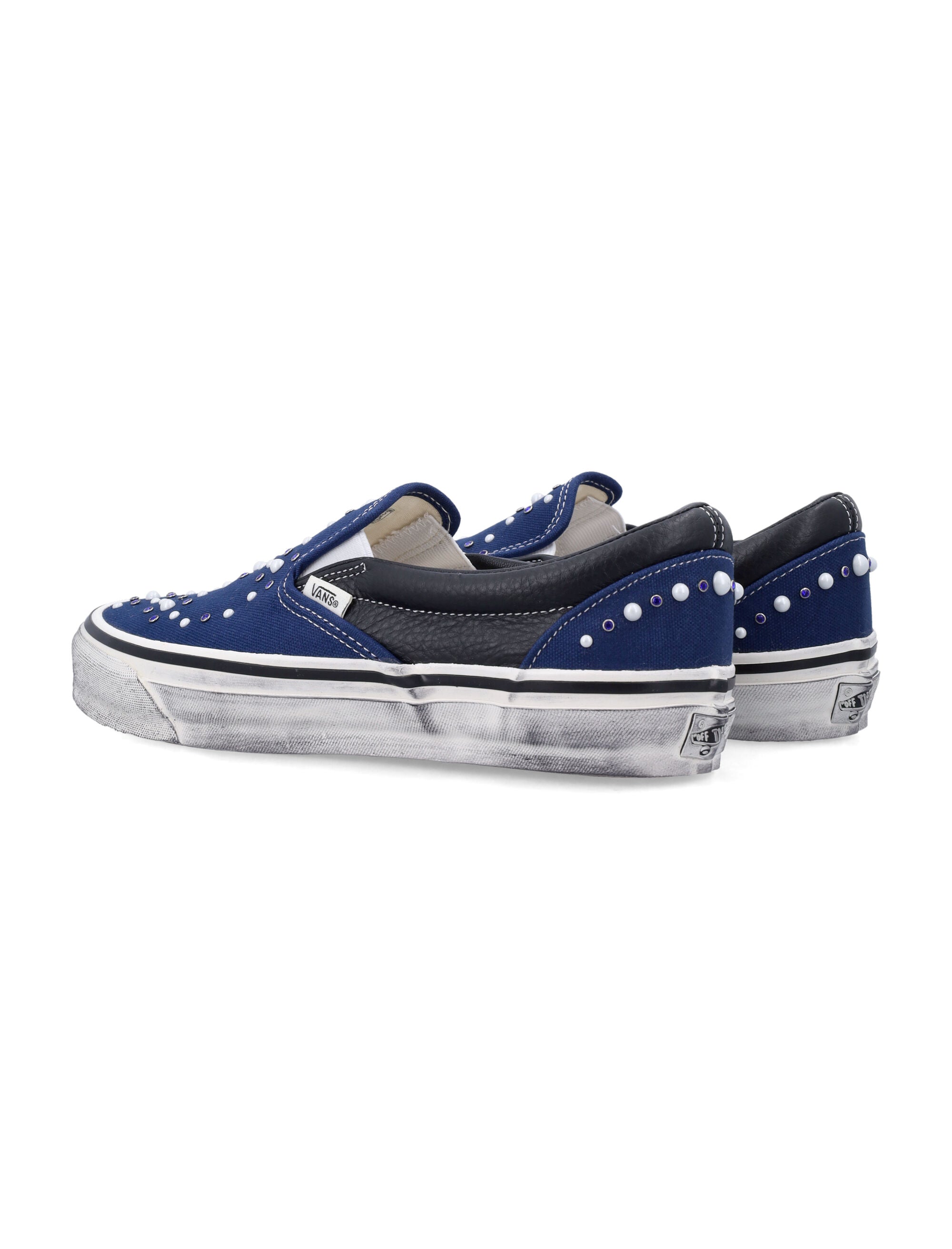 Vans Premium Classic Slip-On Blue Canvas Sneakers Indigo Upper