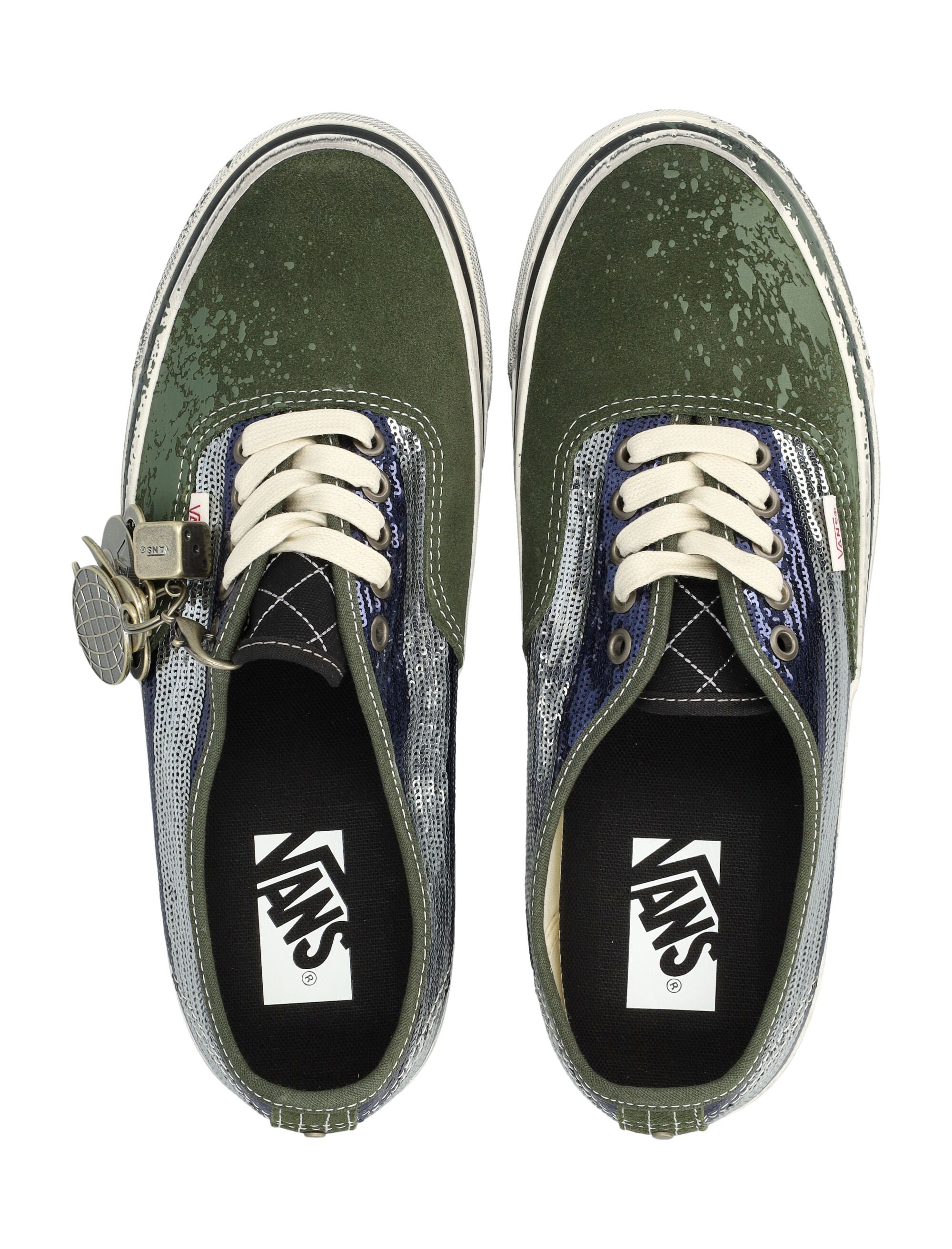 Vans Authentic Premium Low-Top Sneakers - Green And Blue Green/blue Leather Panels