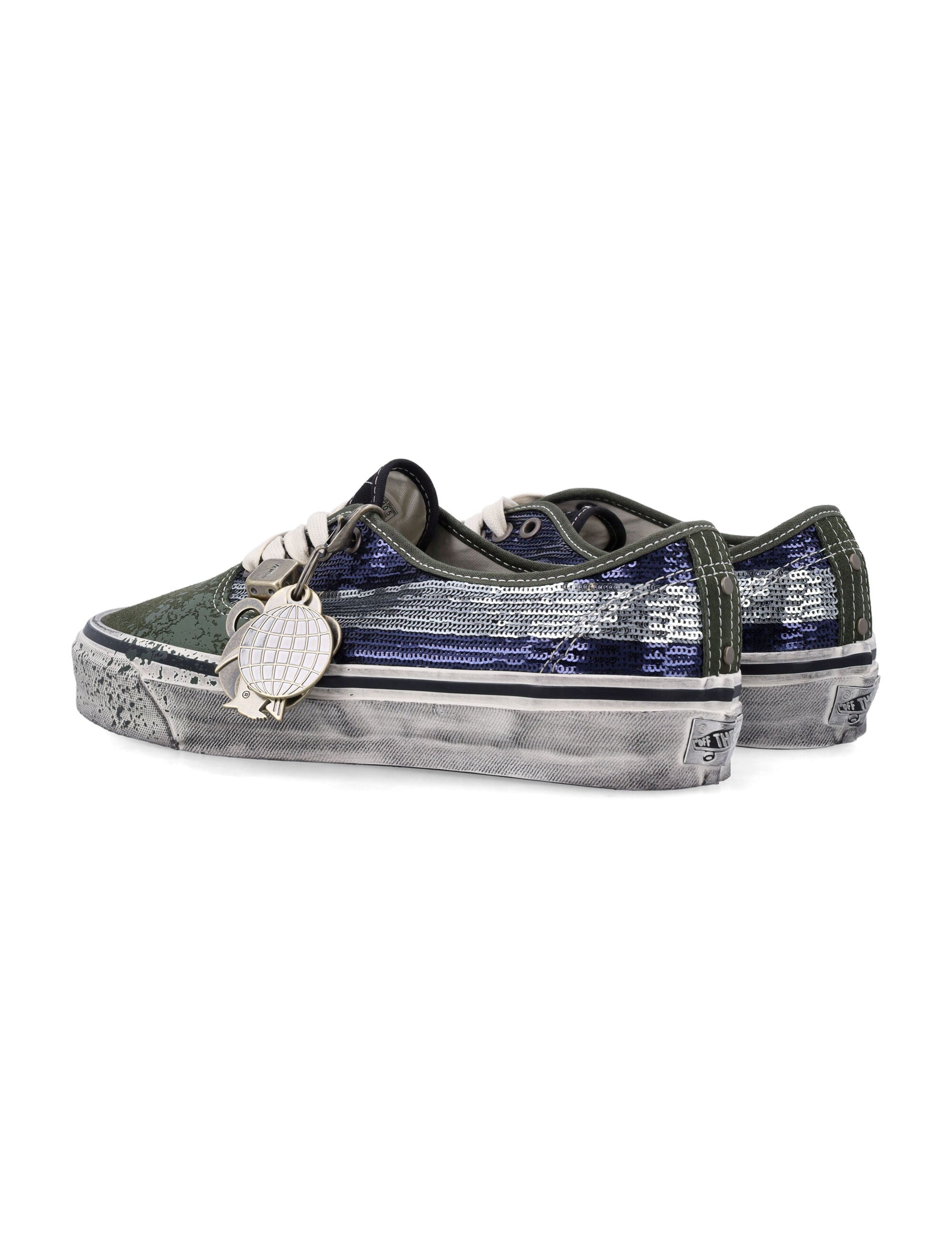 Vans Authentic Premium Low-Top Sneakers - Green And Blue Green/blue Leather Panels