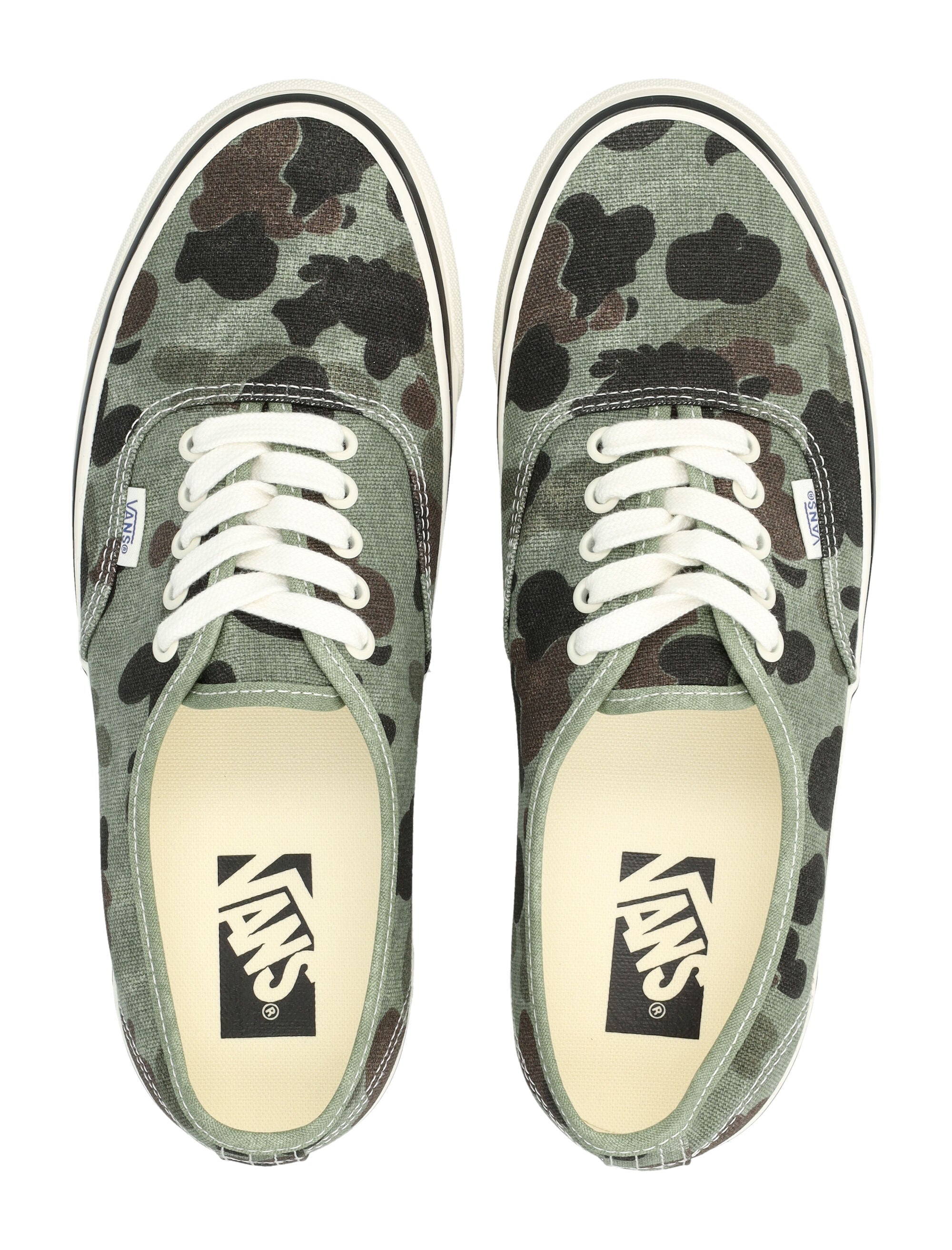 Vans Authentic Premium Green Camo Print Shoes Duck Cotton Sole Sneaker