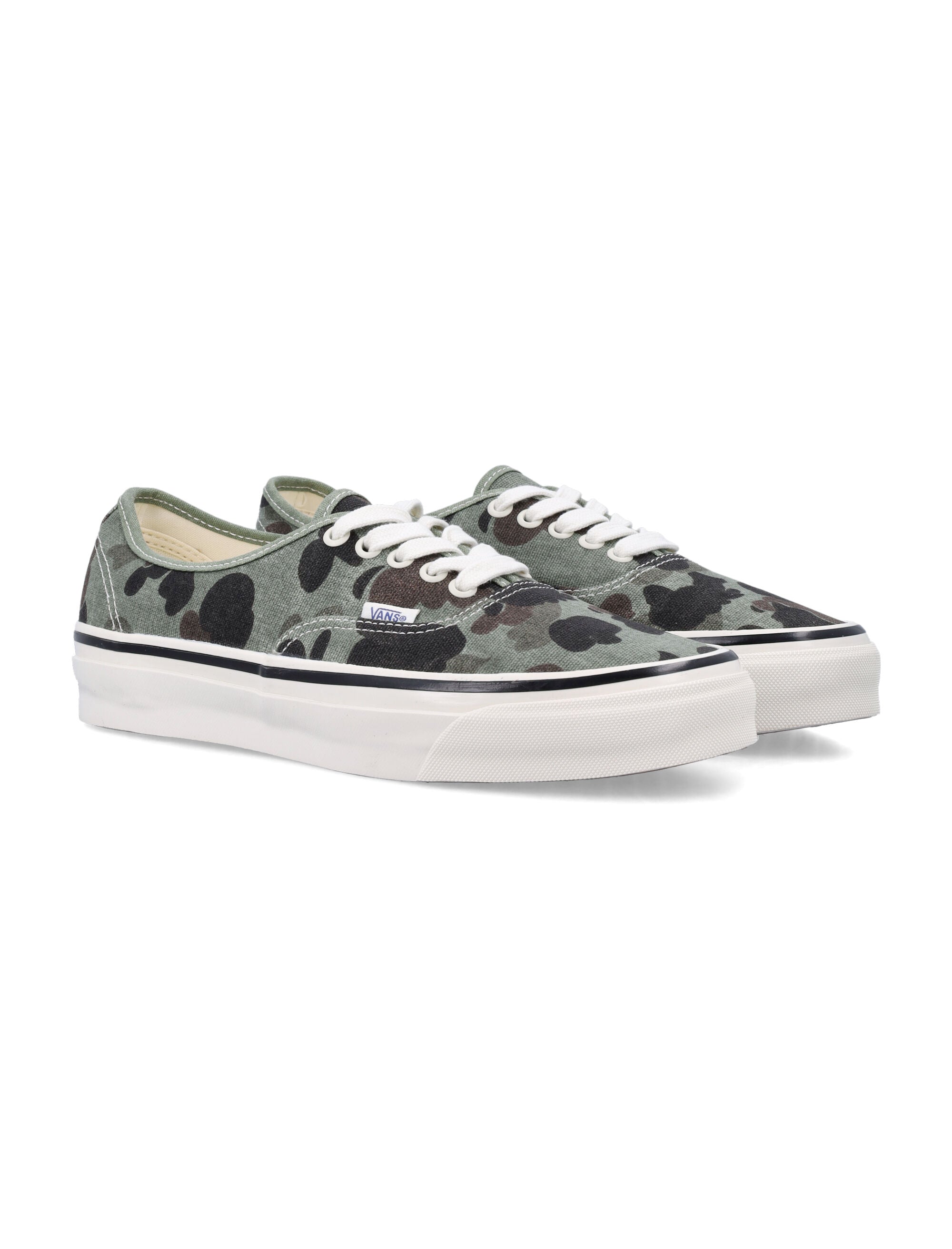 Vans Authentic Premium Green Camo Print Shoes Duck Cotton Sole Sneaker