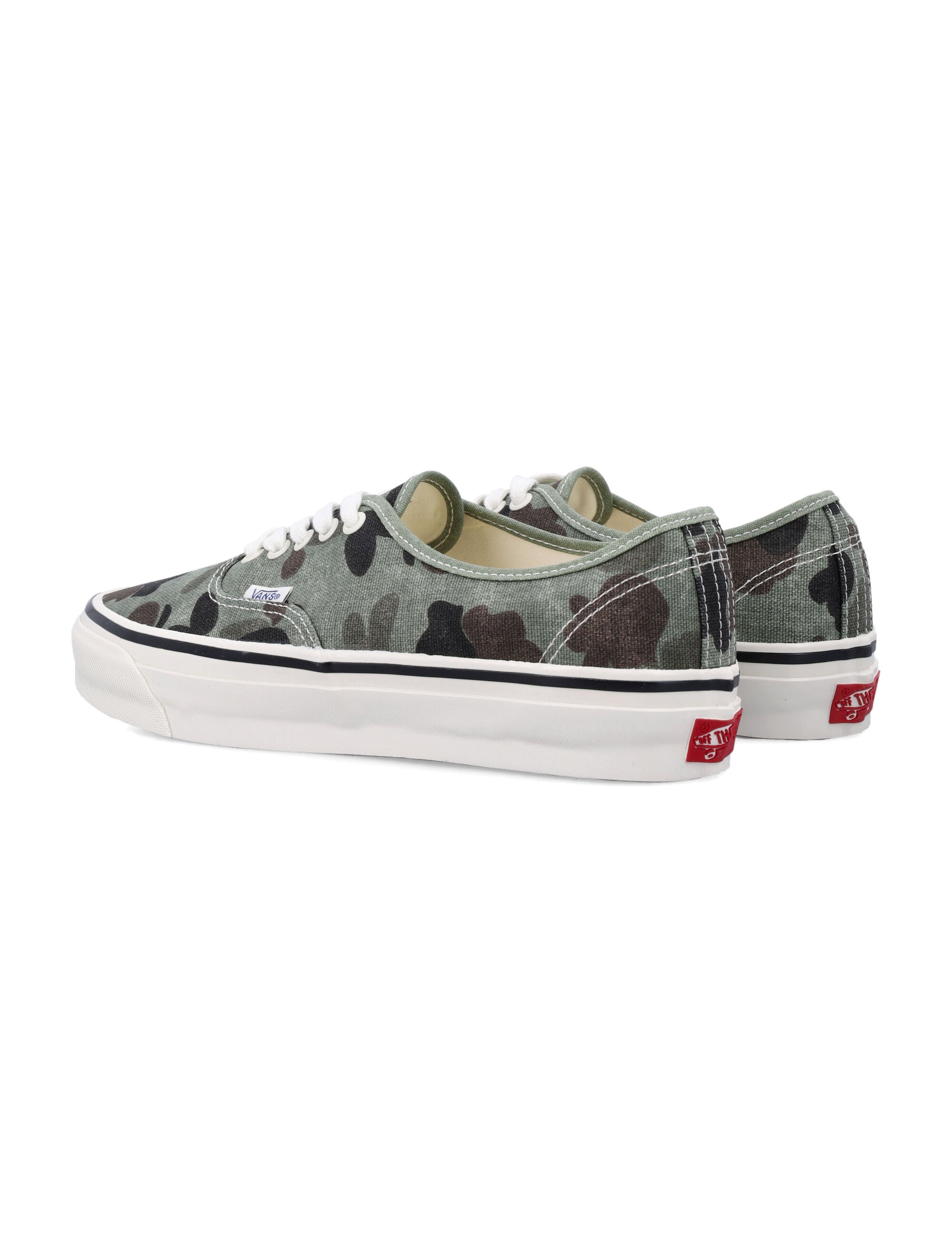 Vans Authentic Premium Green Camo Print Shoes Duck Cotton Sole Sneaker