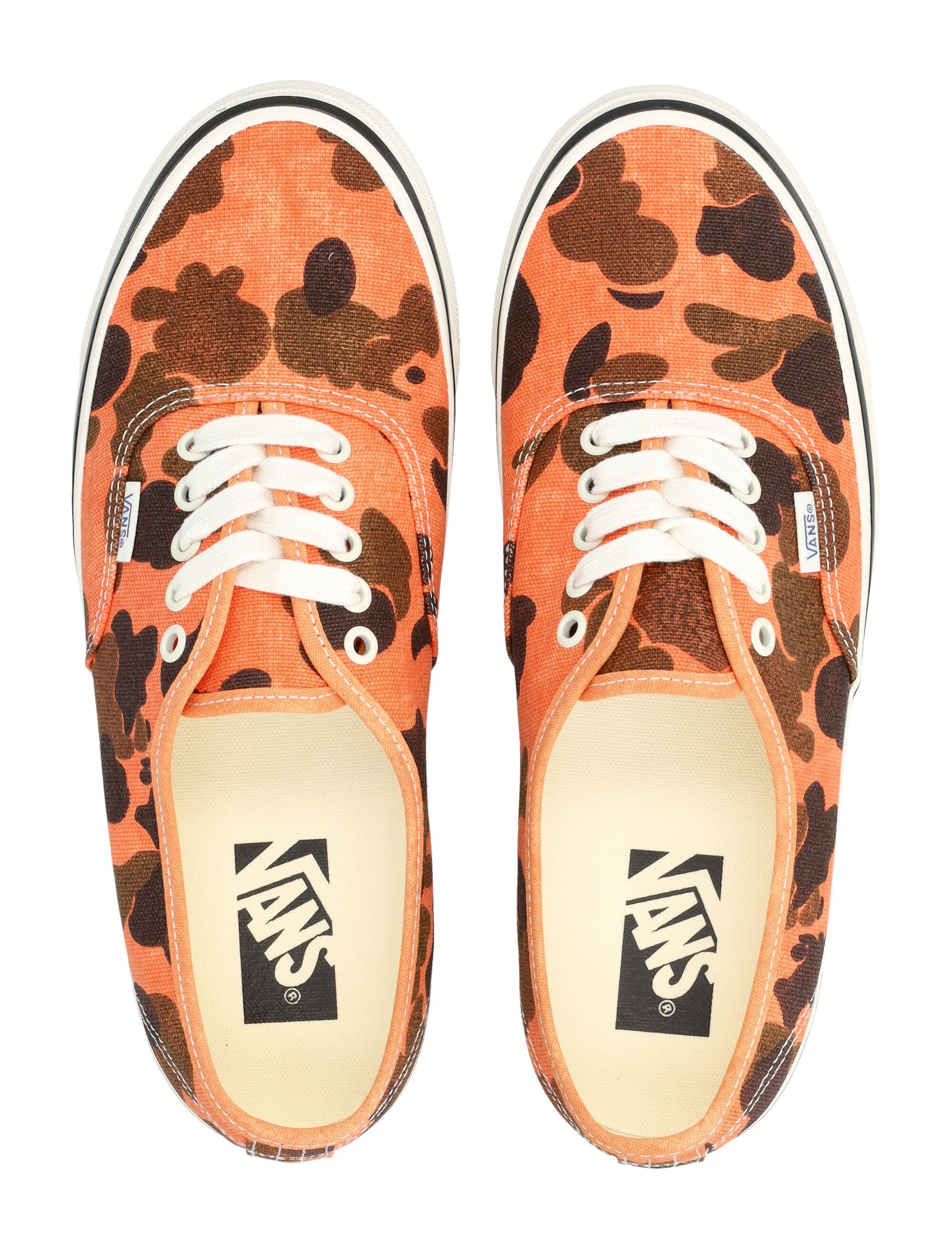 Vans Authentic Premium Orange Camo Print Shoes Duck Cotton Sole Sneaker