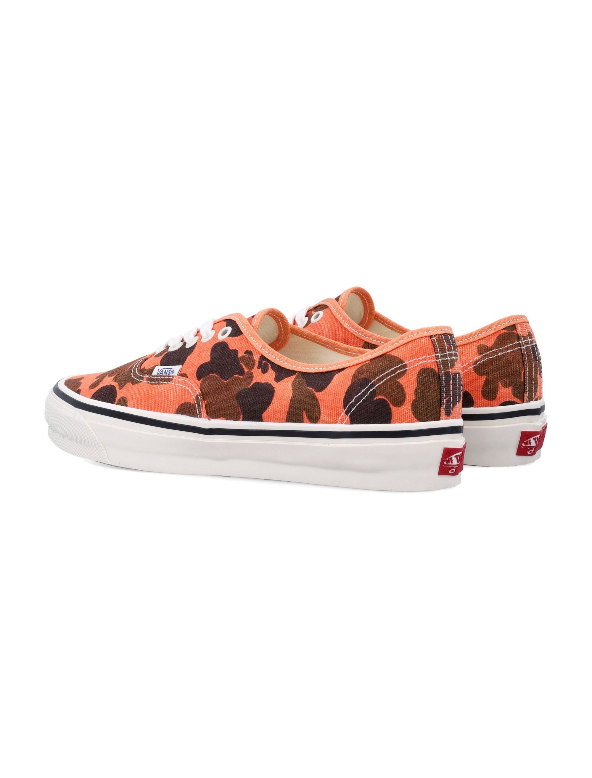 Vans Authentic Premium Orange Camo Print Shoes Duck Cotton Sole Sneaker