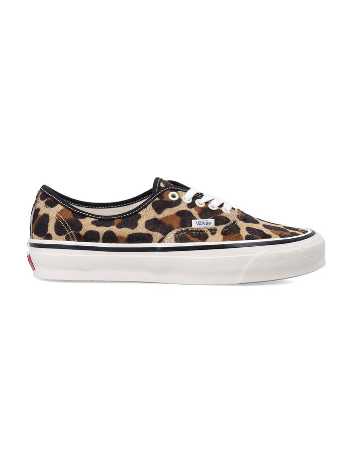 Vans Pony Hair With A Leopard Print Authentic Premium Shoes Marshmallow/leopard Upper Sneaker