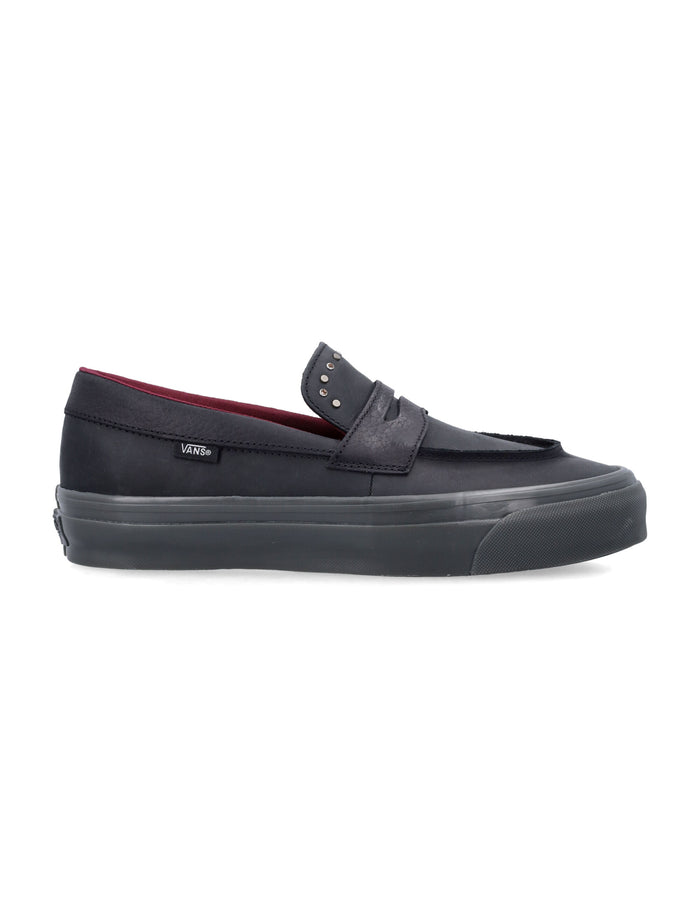 Vans Black Leather Skate Premium Loafers Hardware Sole Sneaker