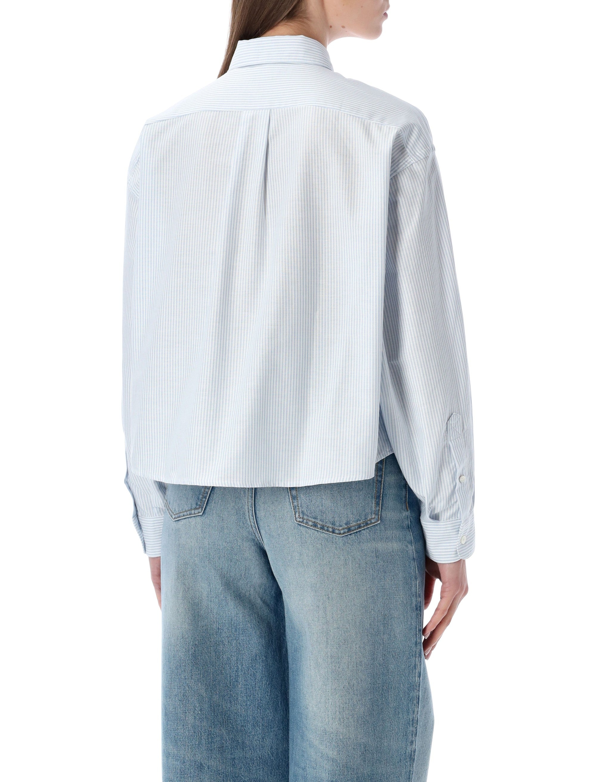 A.P.C. striped cotton shirt Blue White Biological