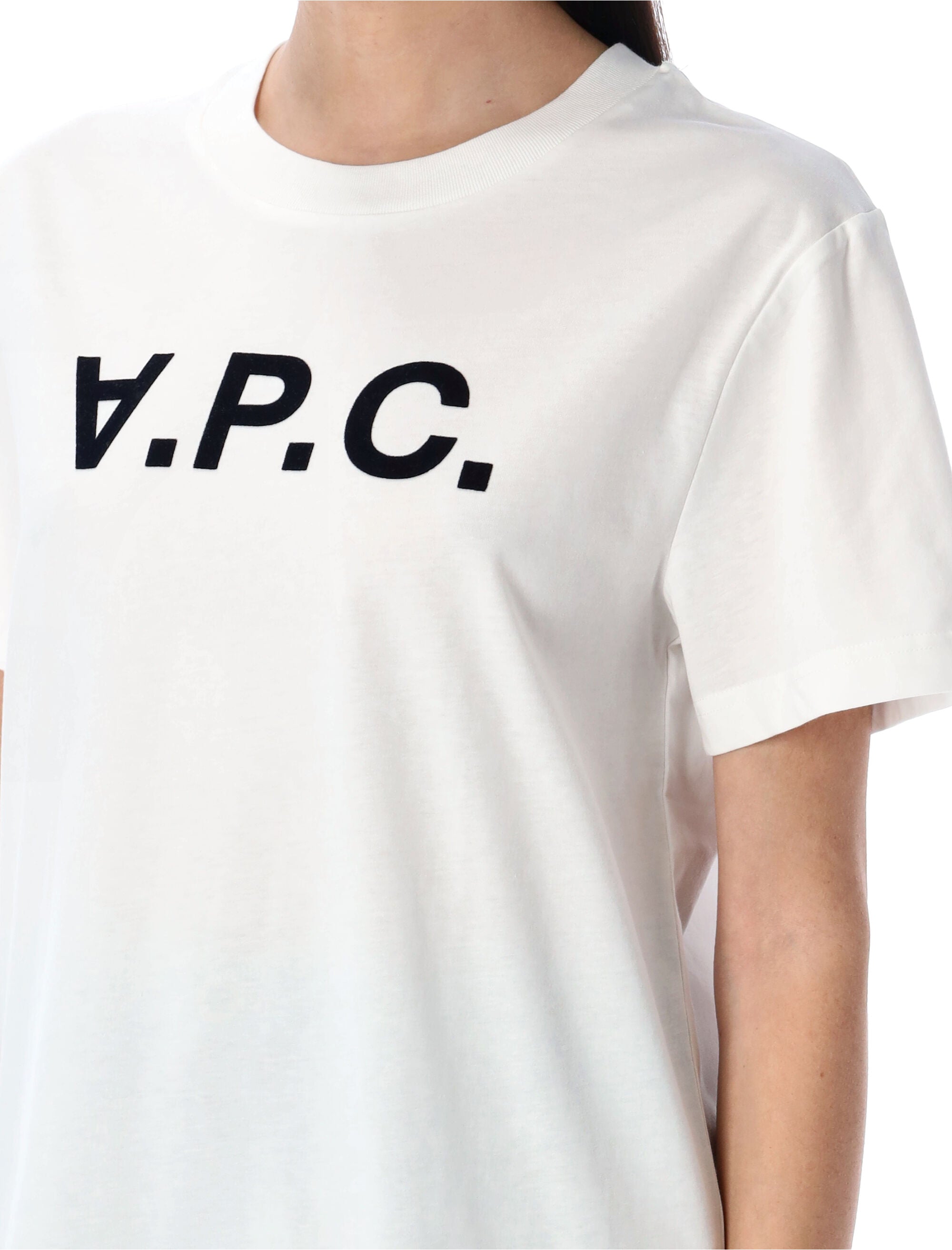 A.P.C. Standard Grand VPC cotton t-shirt White Dark Navy Biological Tshirt
