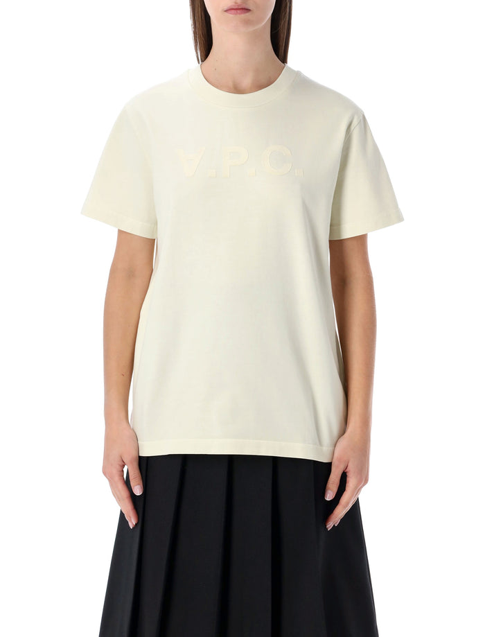 A.p.c. Standard Grand Vpc Cotton T-Shirt Indigo Delave Ecru Biological Tshirt