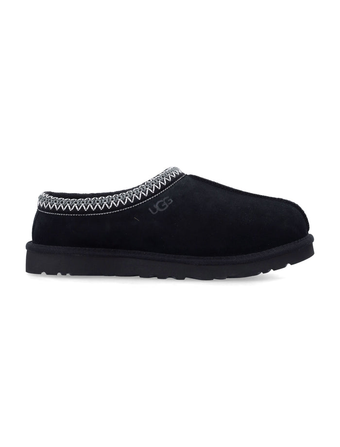 Mans Ugg Tasman II Suede Mules Black Upper