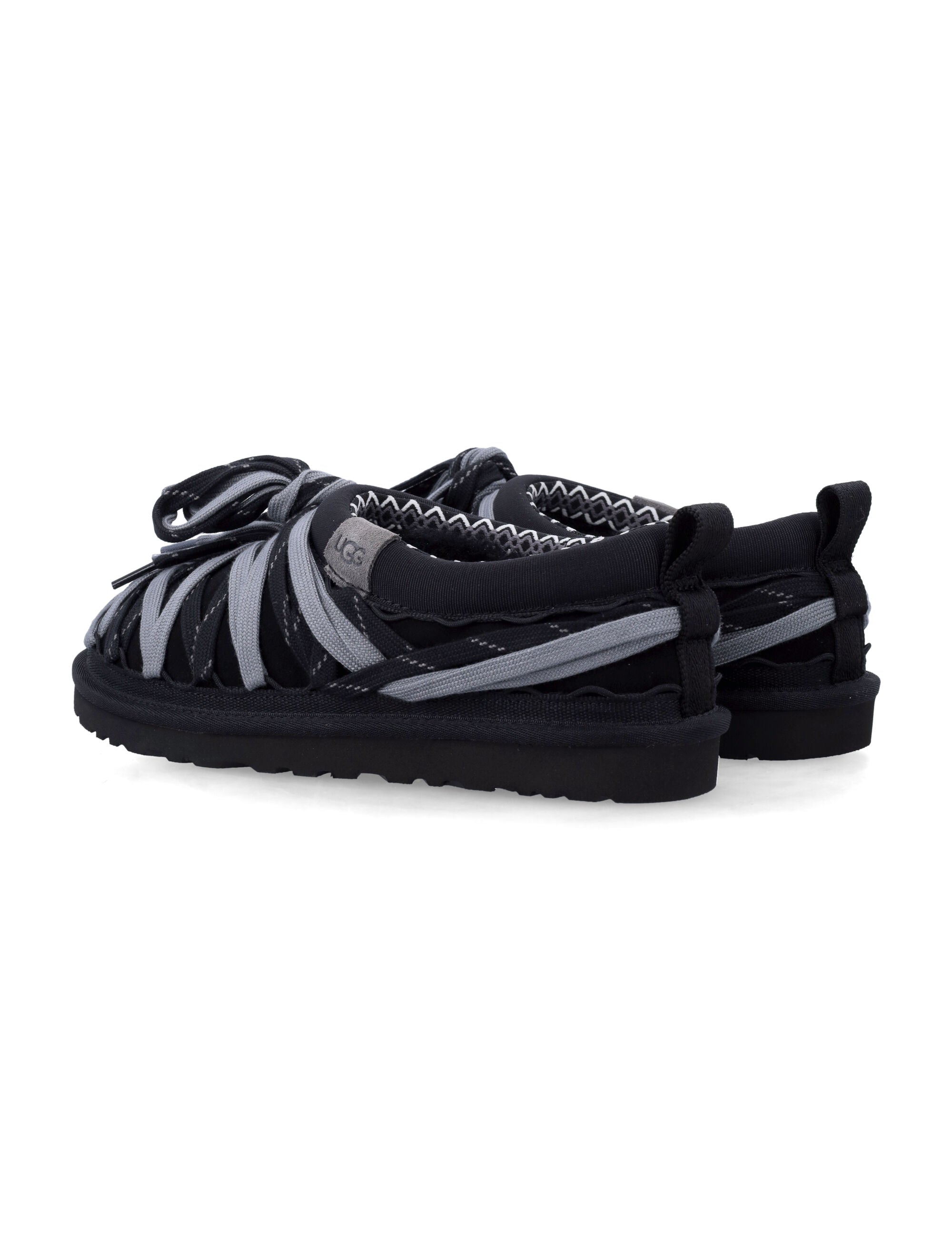 UGG Mens Tasman Lace Loafers Black Upper Flat Shoes