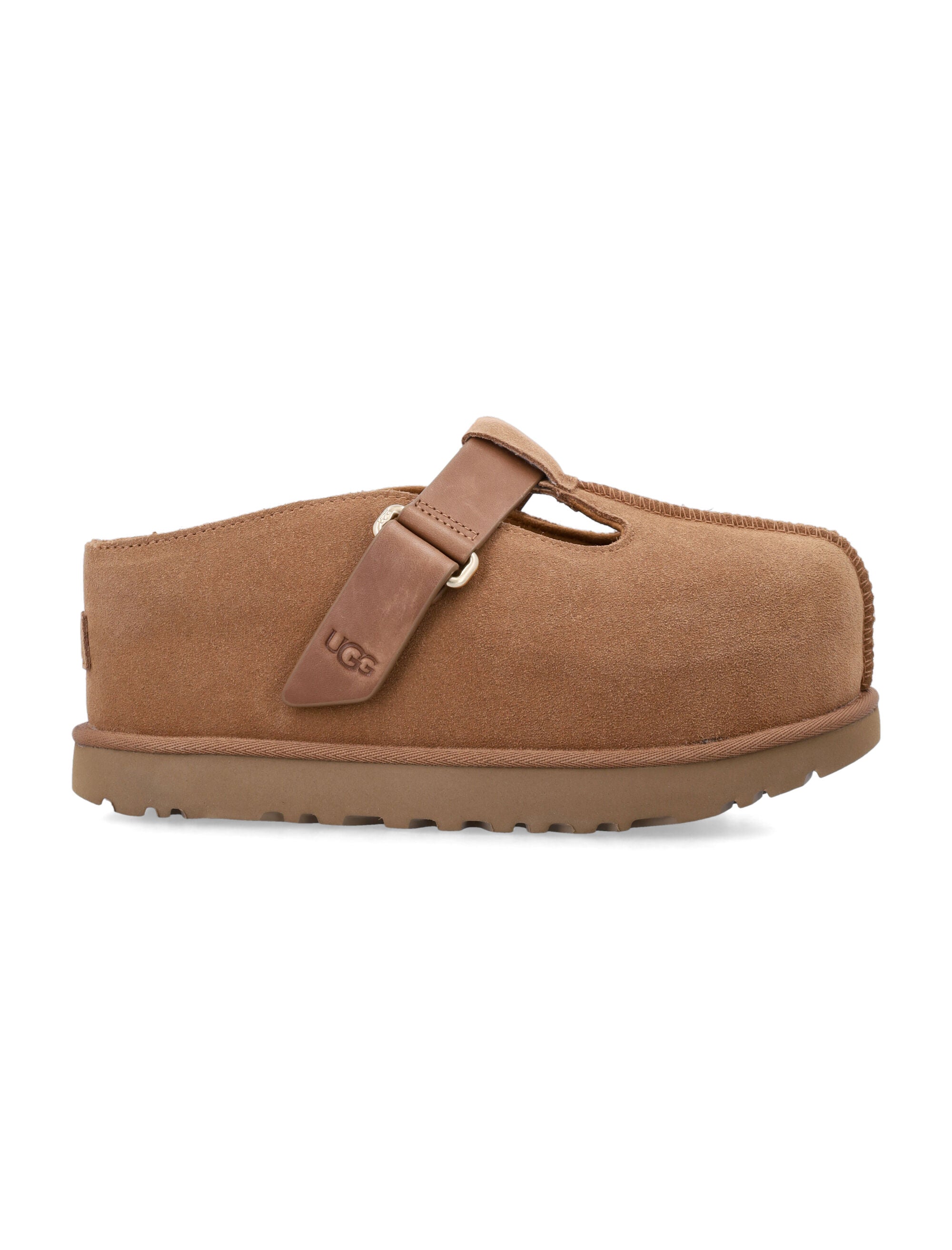 UGG Goldenstar Hi Suede Clog Chestnut Upper Mules