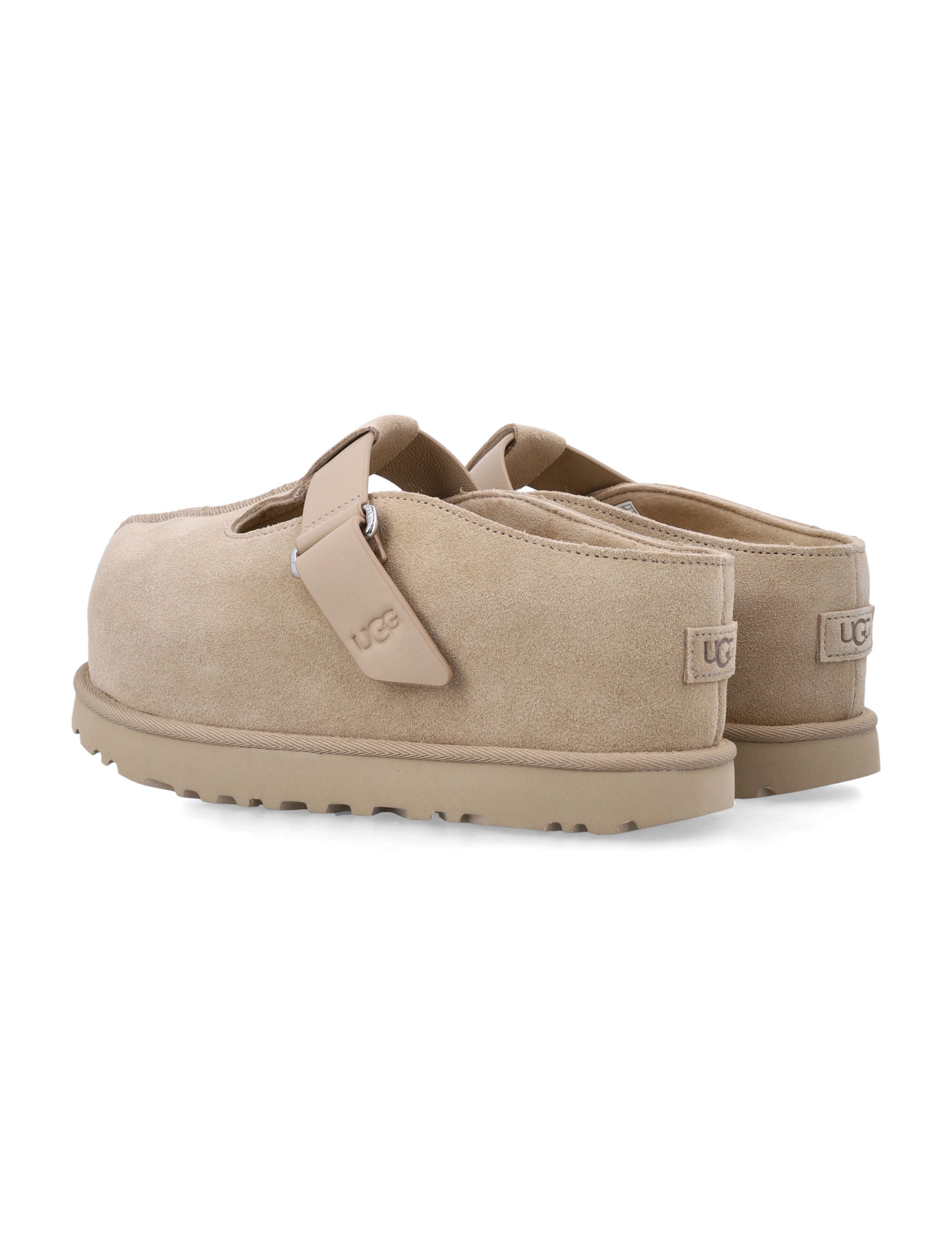UGG Goldenstar Hi Suede Clog Sand Upper Mules