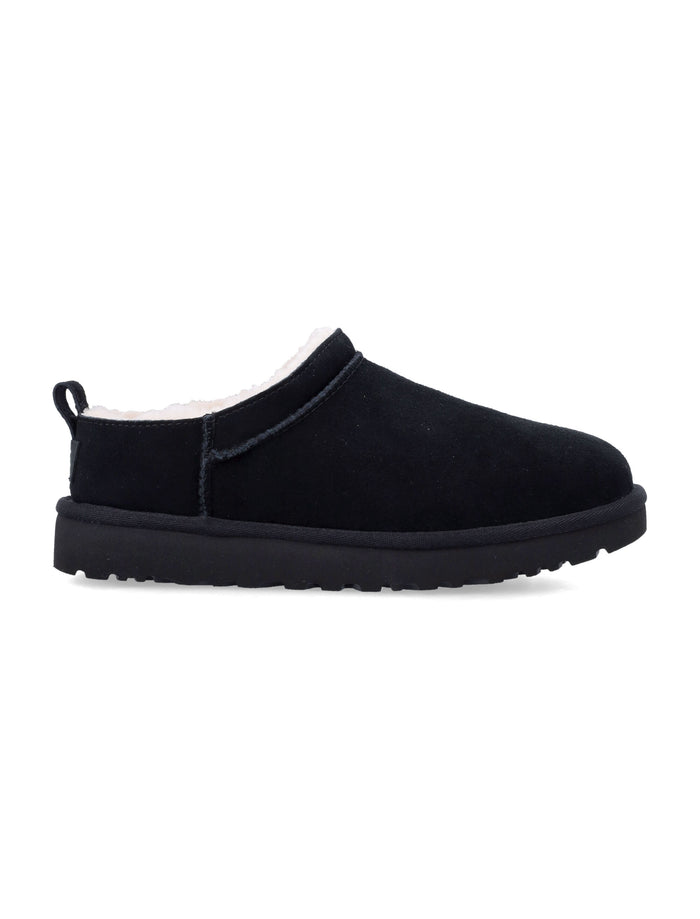 UGG Classic Micro suede sheepskin boots Black Upper Mules