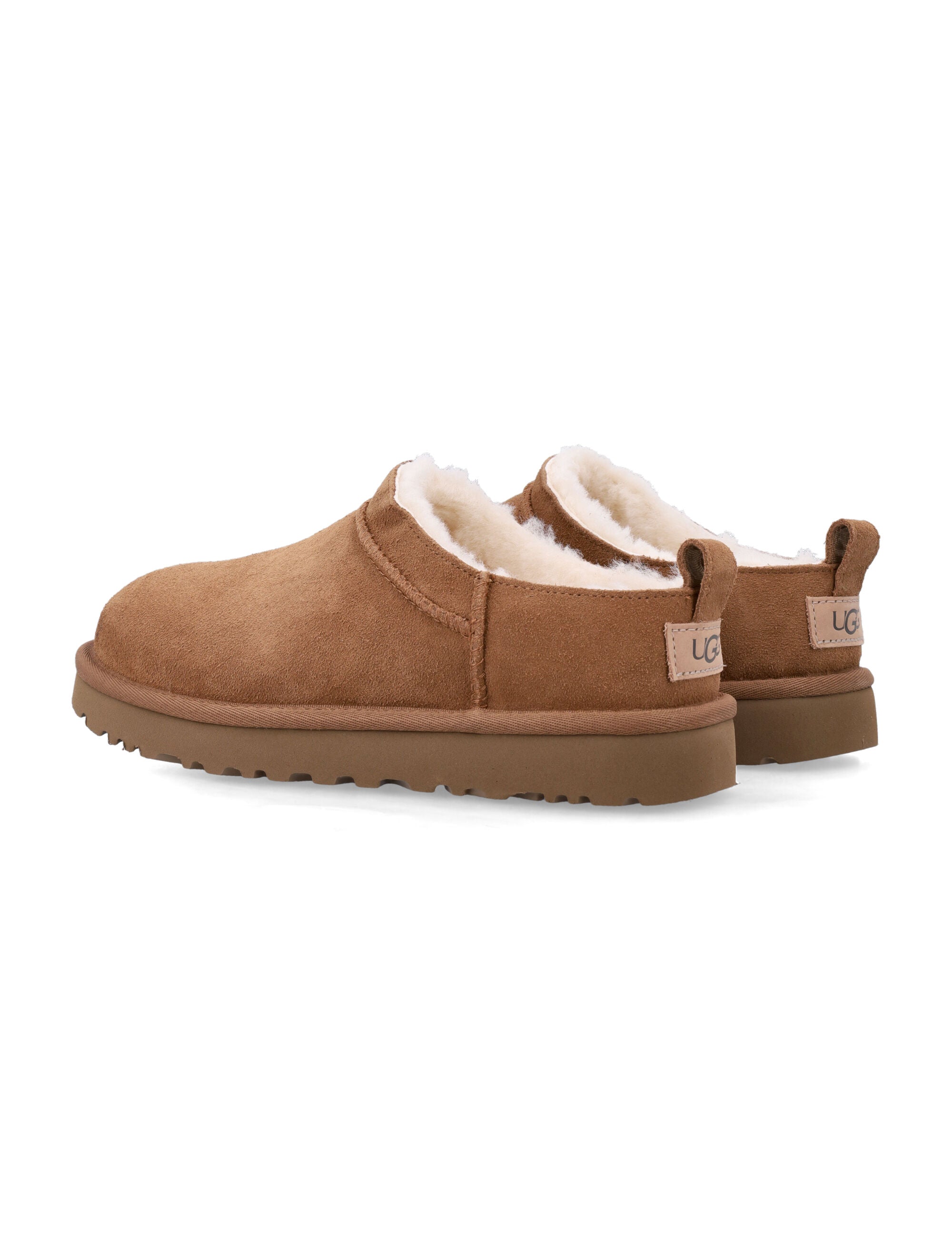 UGG Classic Micro suede sheepskin boots Chestnut Upper Mules