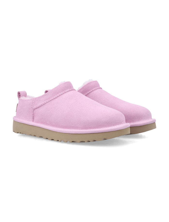 UGG Classic Micro suede sheepskin boots Pink Upper Mules