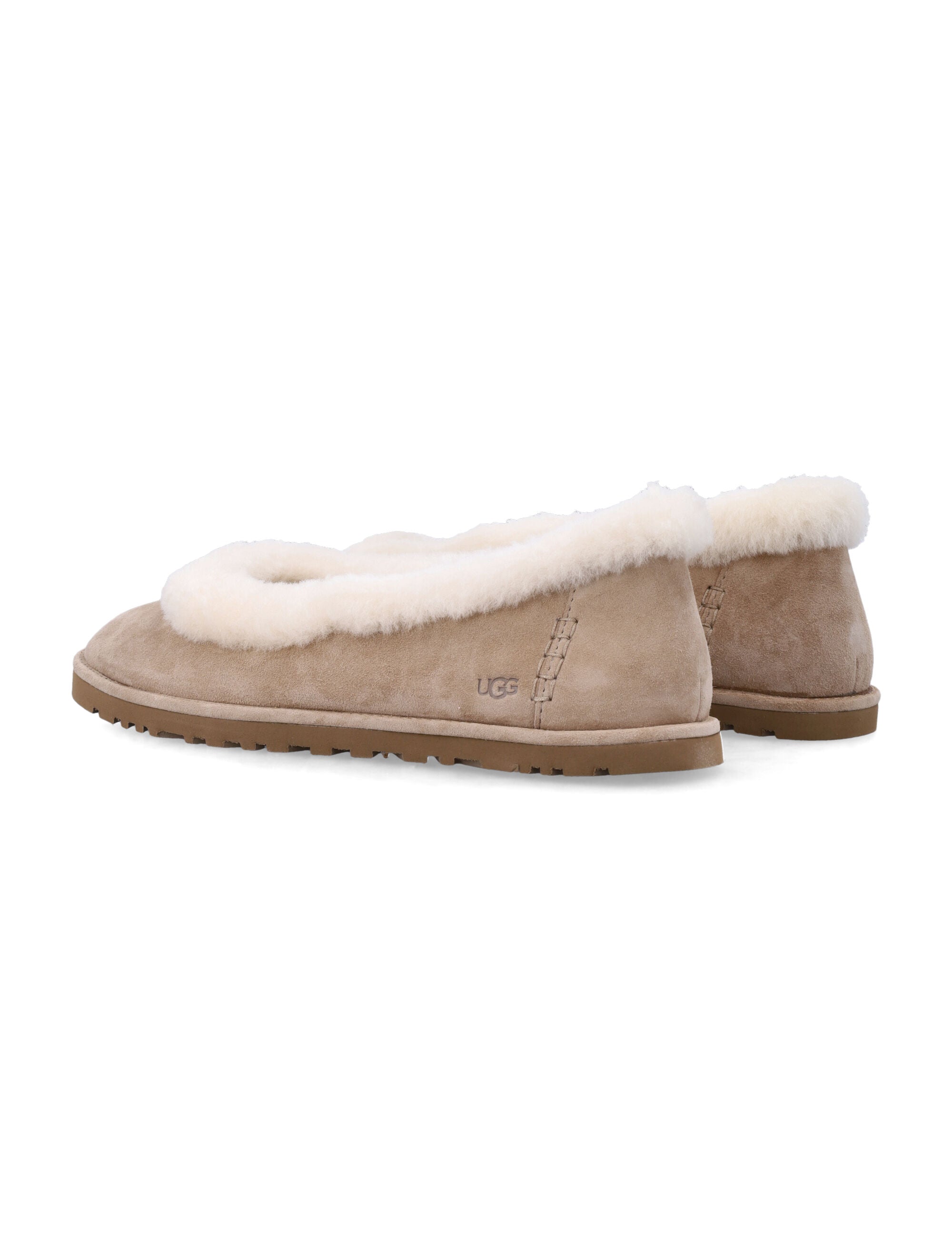 UGG Zora Suede Ballet Flats Sand Upper Flat Shoes