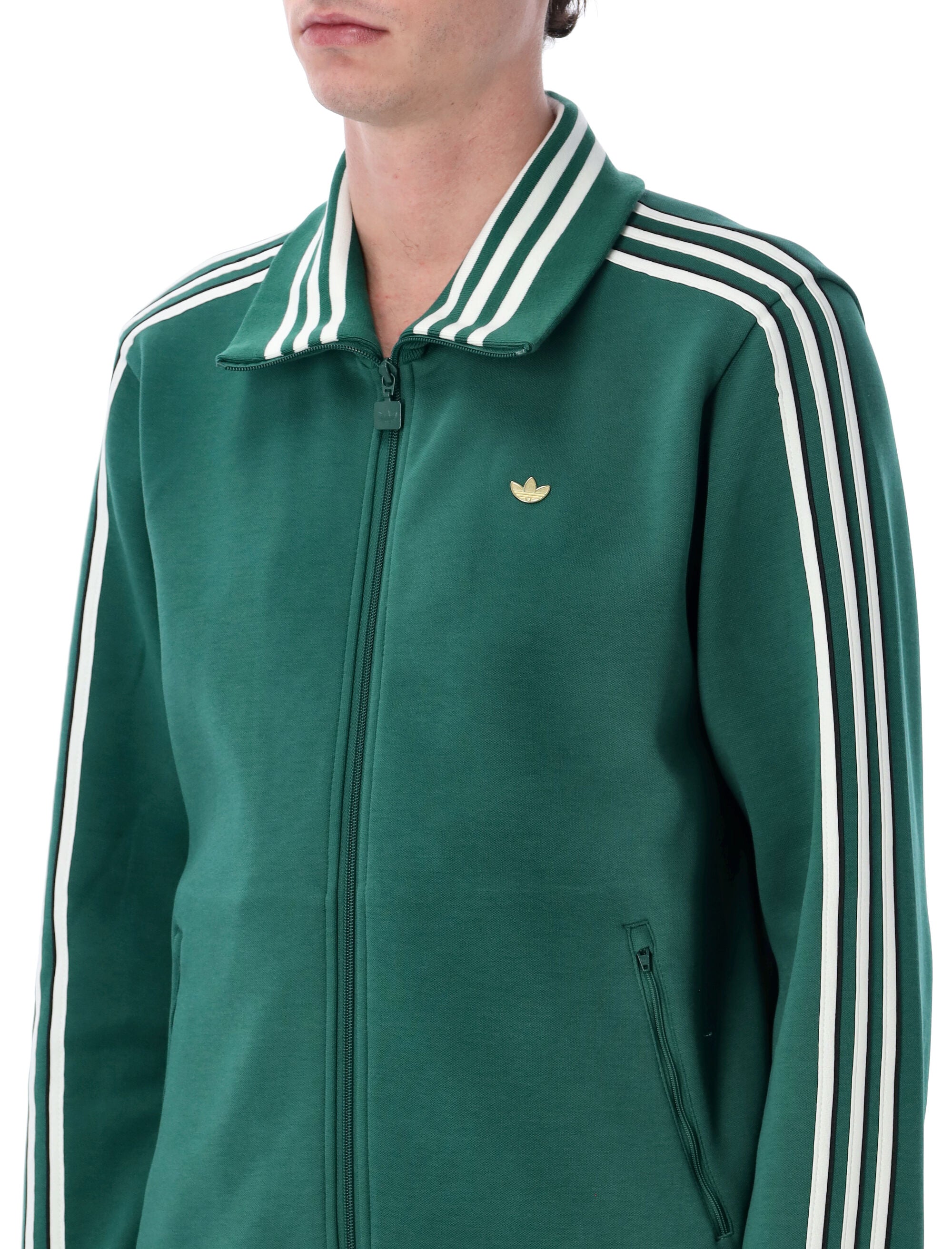 adidas Classic green track top Cotton Sweatshirt