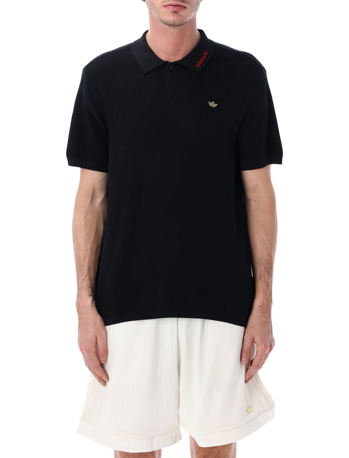 Adidas Originals Premium Cotton Polo Black T-shirt