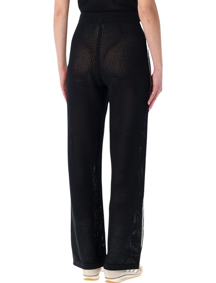 Adidas Originals Black Crochet Track Pants Recycled Polyester