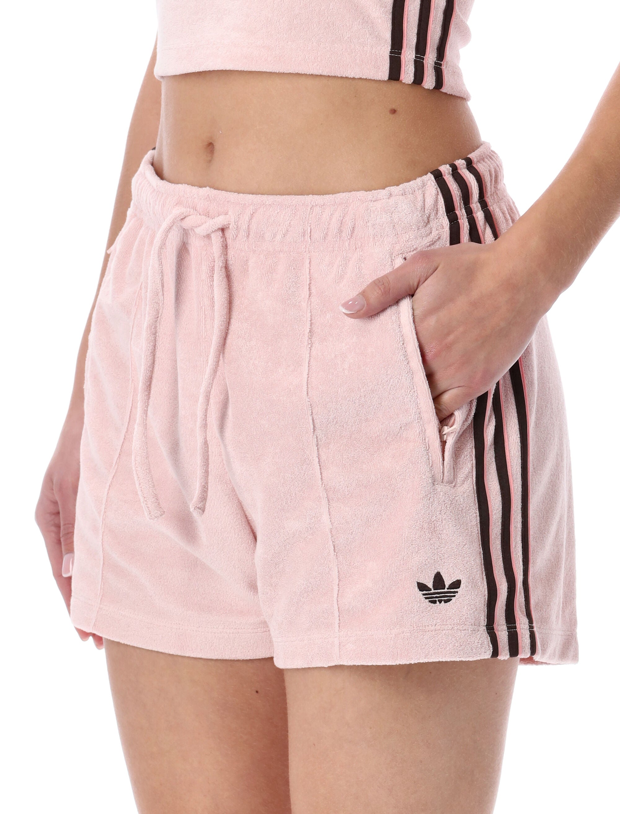 Adidas Originals pink terry shorts Sandy Cotton