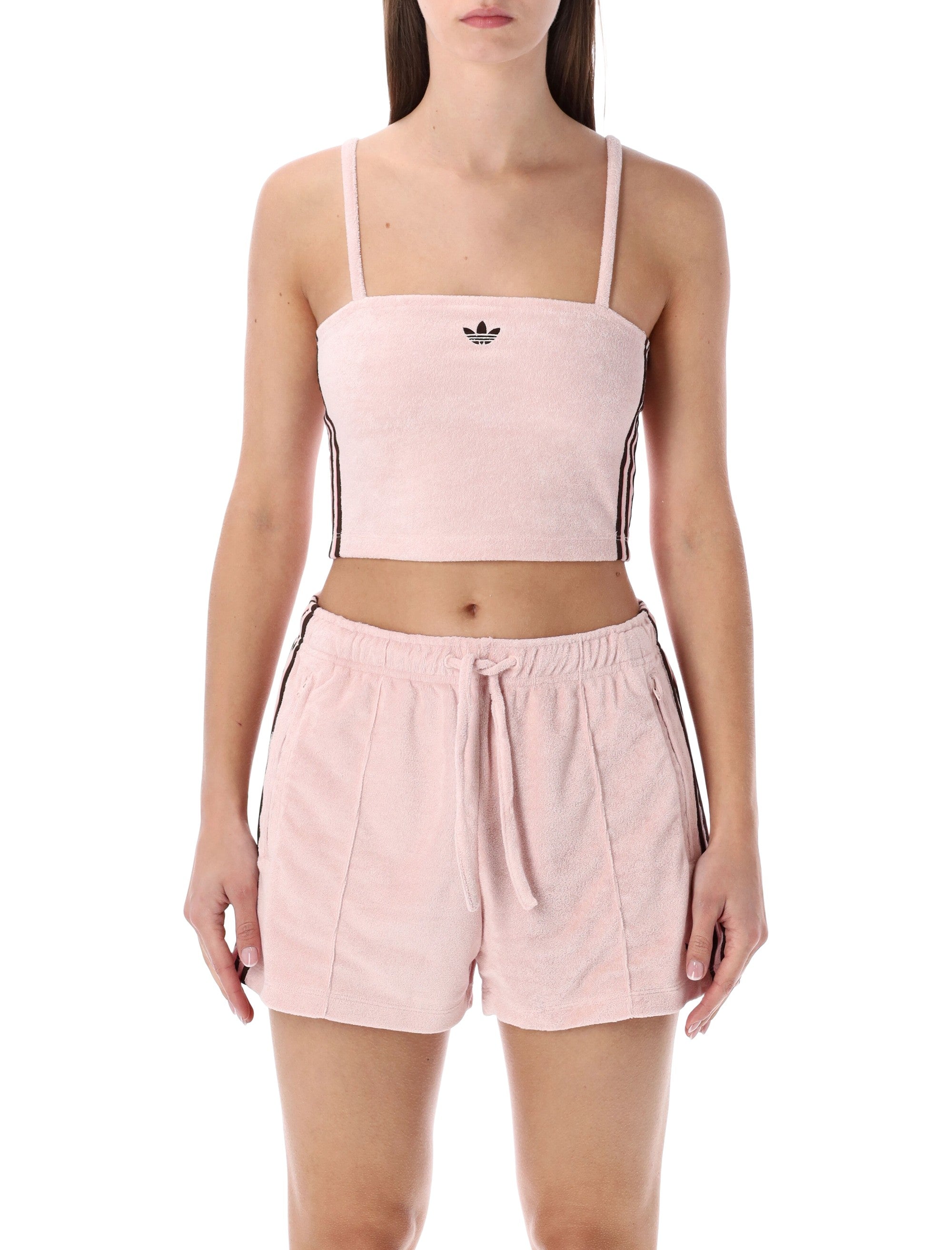 Adidas Originals pink terry bandeau top Sandy Cotton