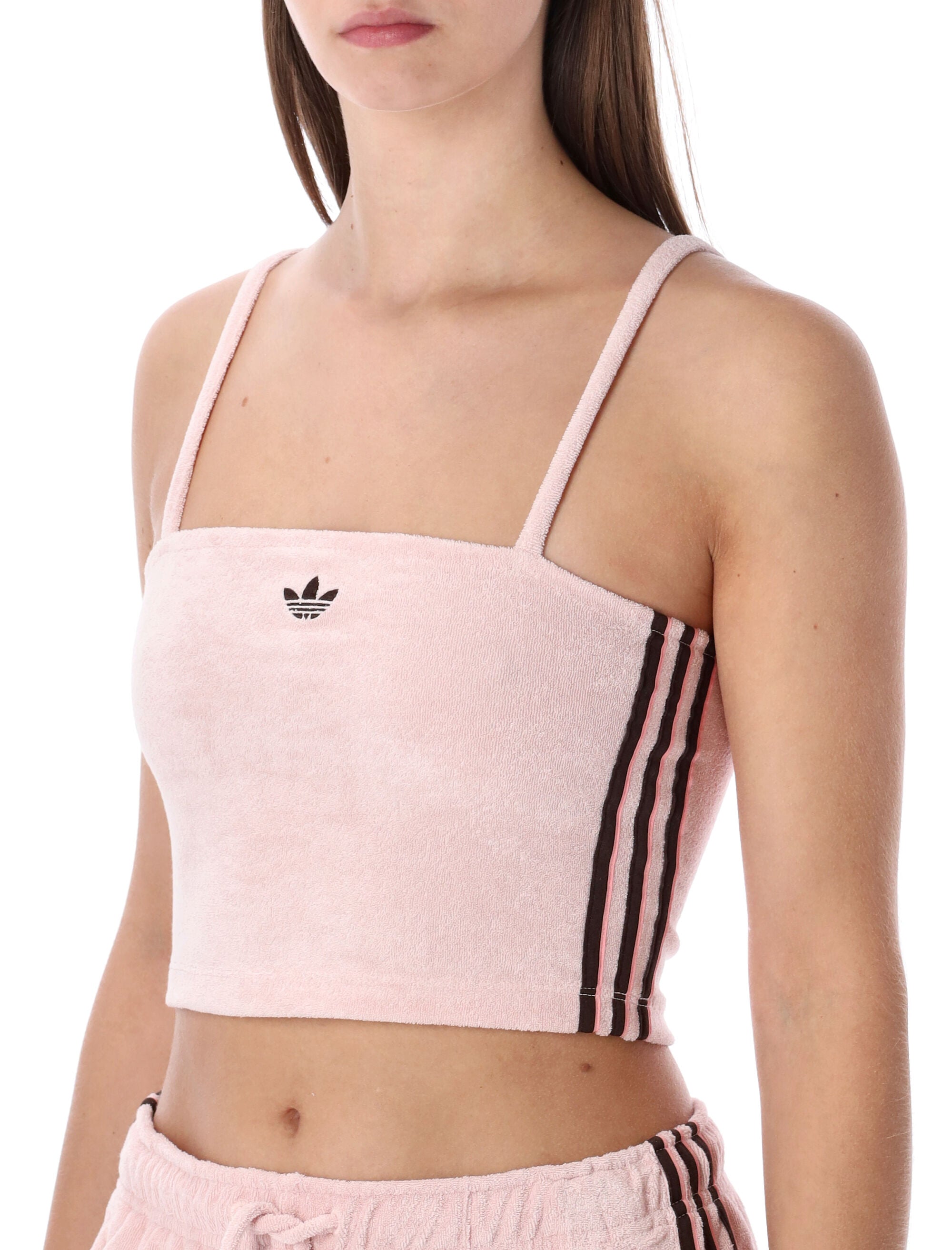 Adidas Originals pink terry bandeau top Sandy Cotton