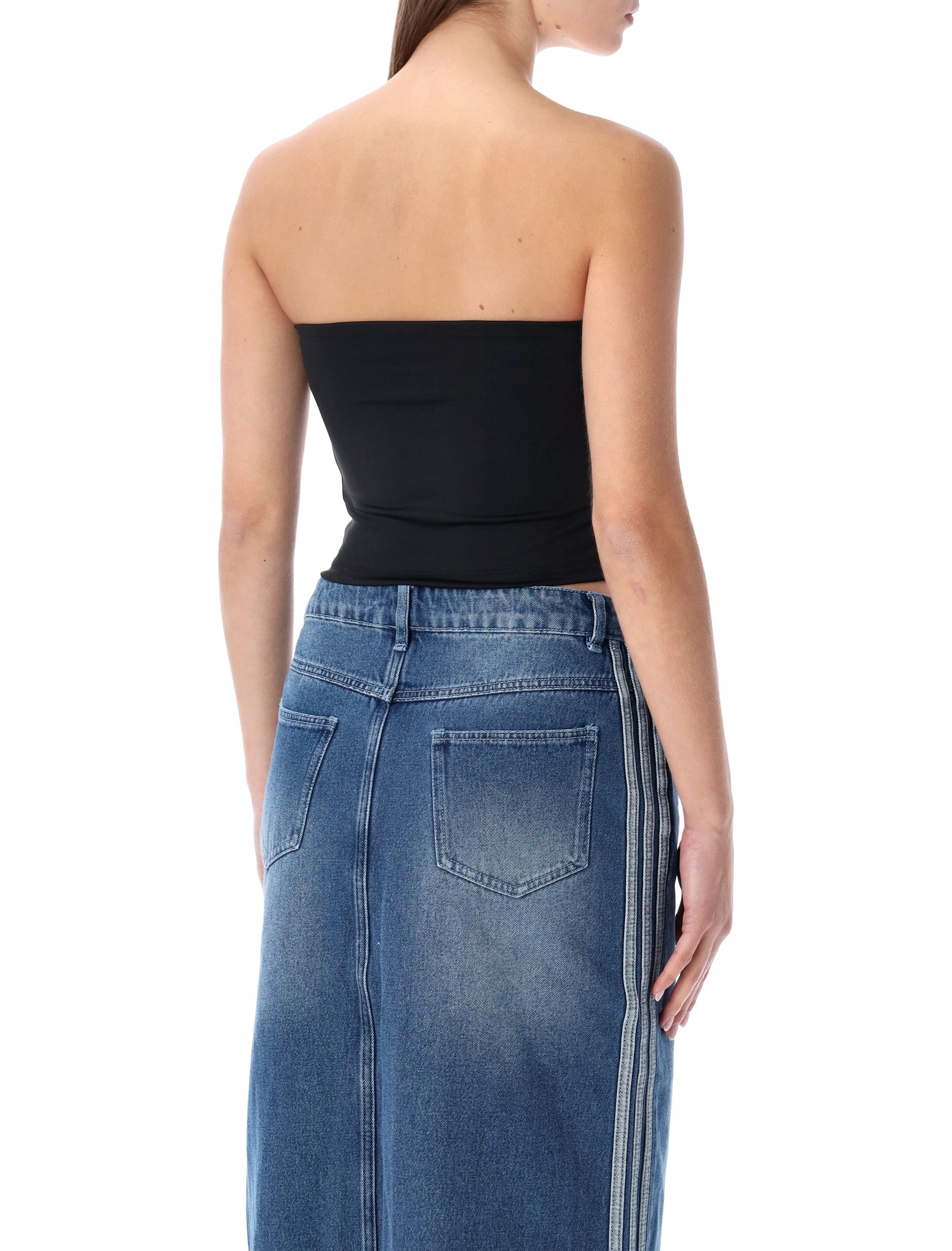 Adidas Originals black tube top Recycled Polyester