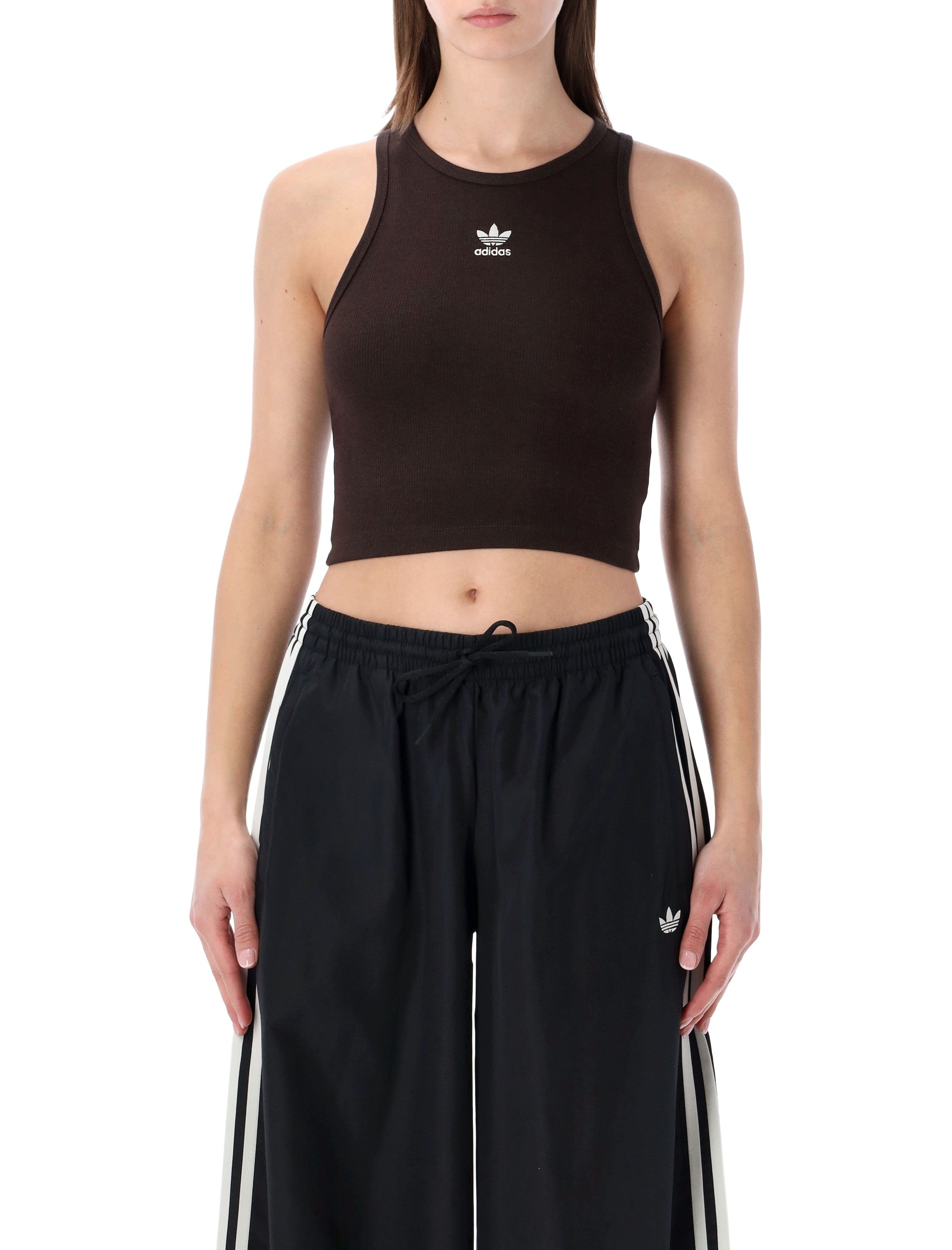 Adidas Originals Essentials ribbed tank top - coffee Aurora Coffe Cotton