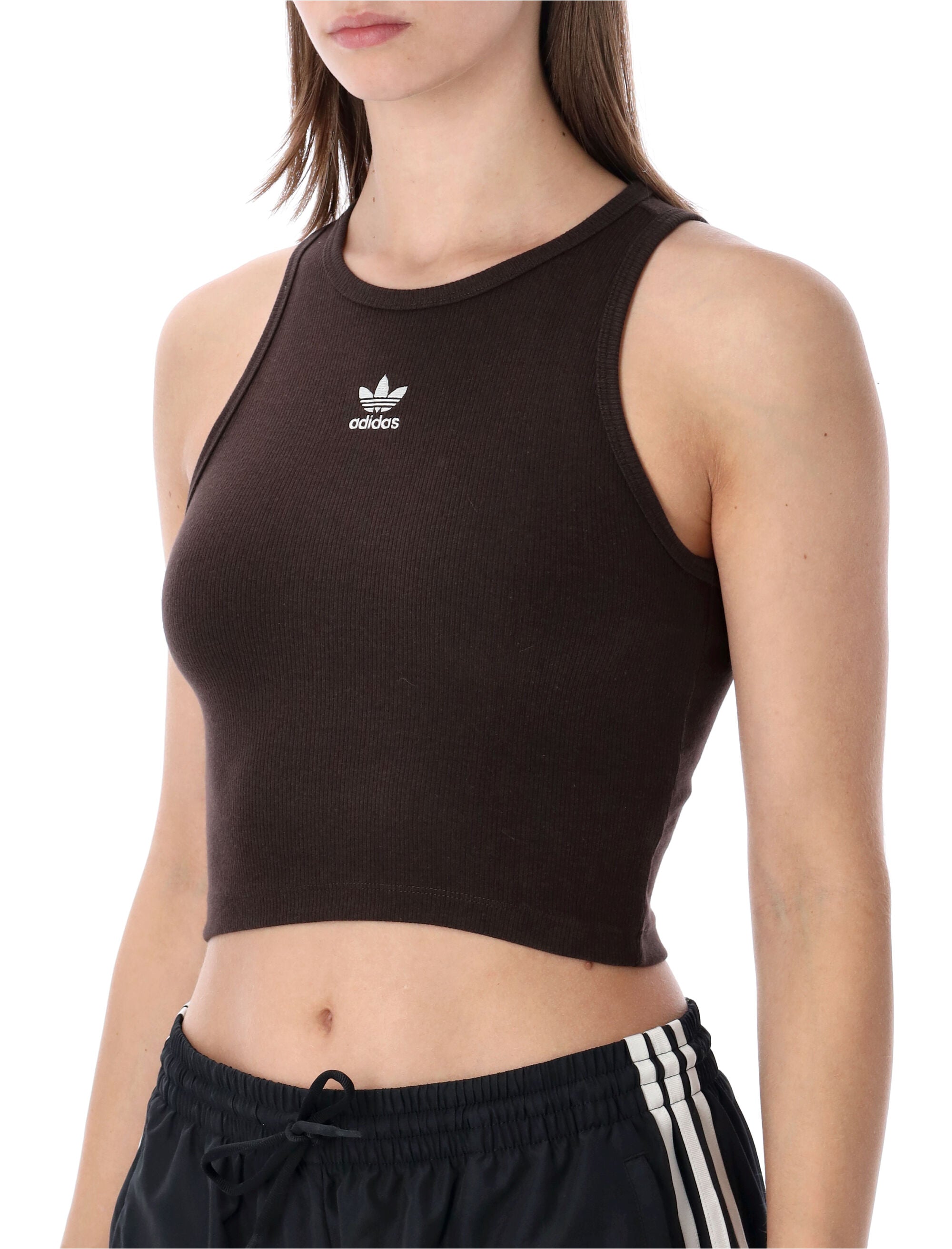 Adidas Originals Essentials ribbed tank top - coffee Aurora Coffe Cotton