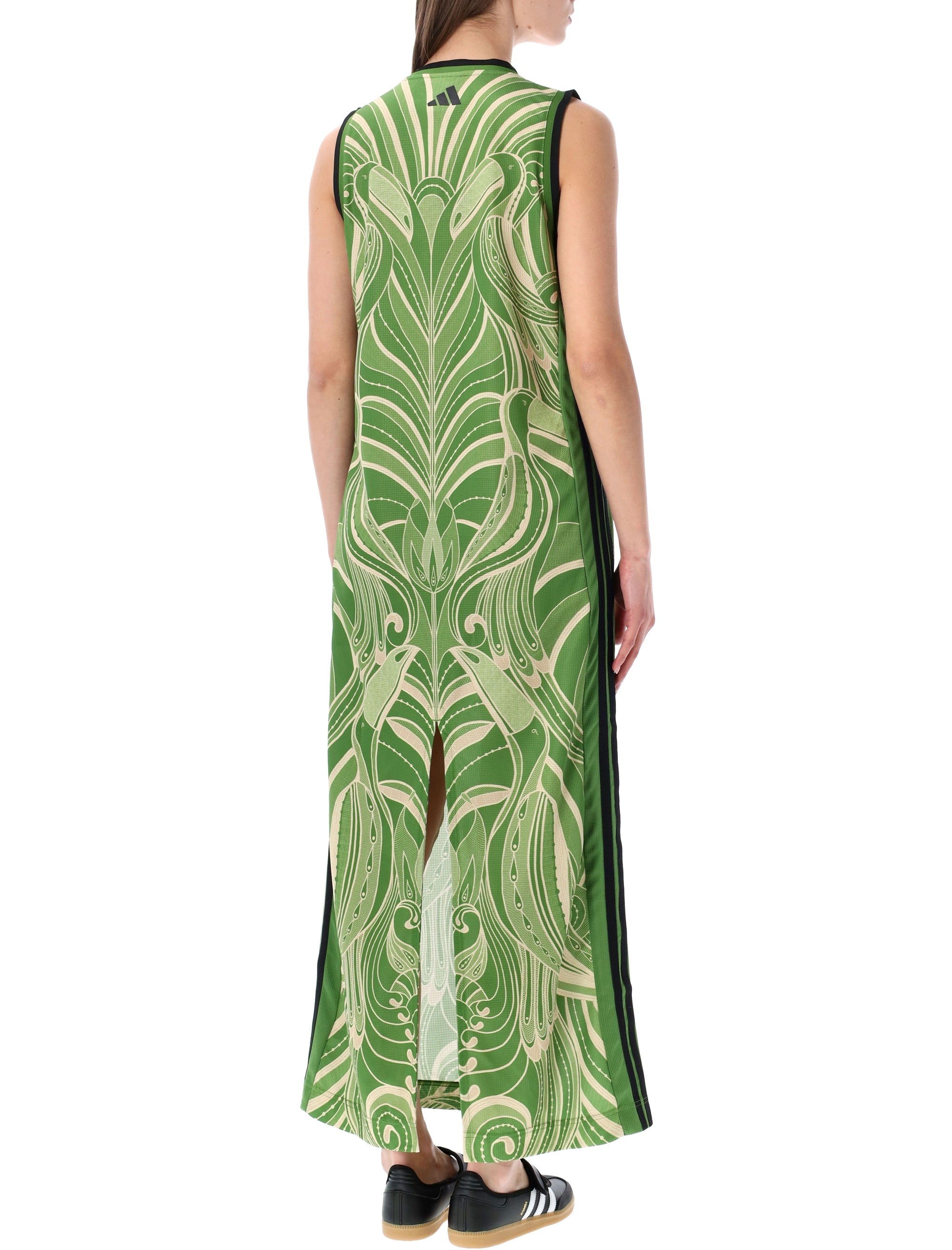 Adidas Originals Farm green maxi dress Print Recycled Polyester