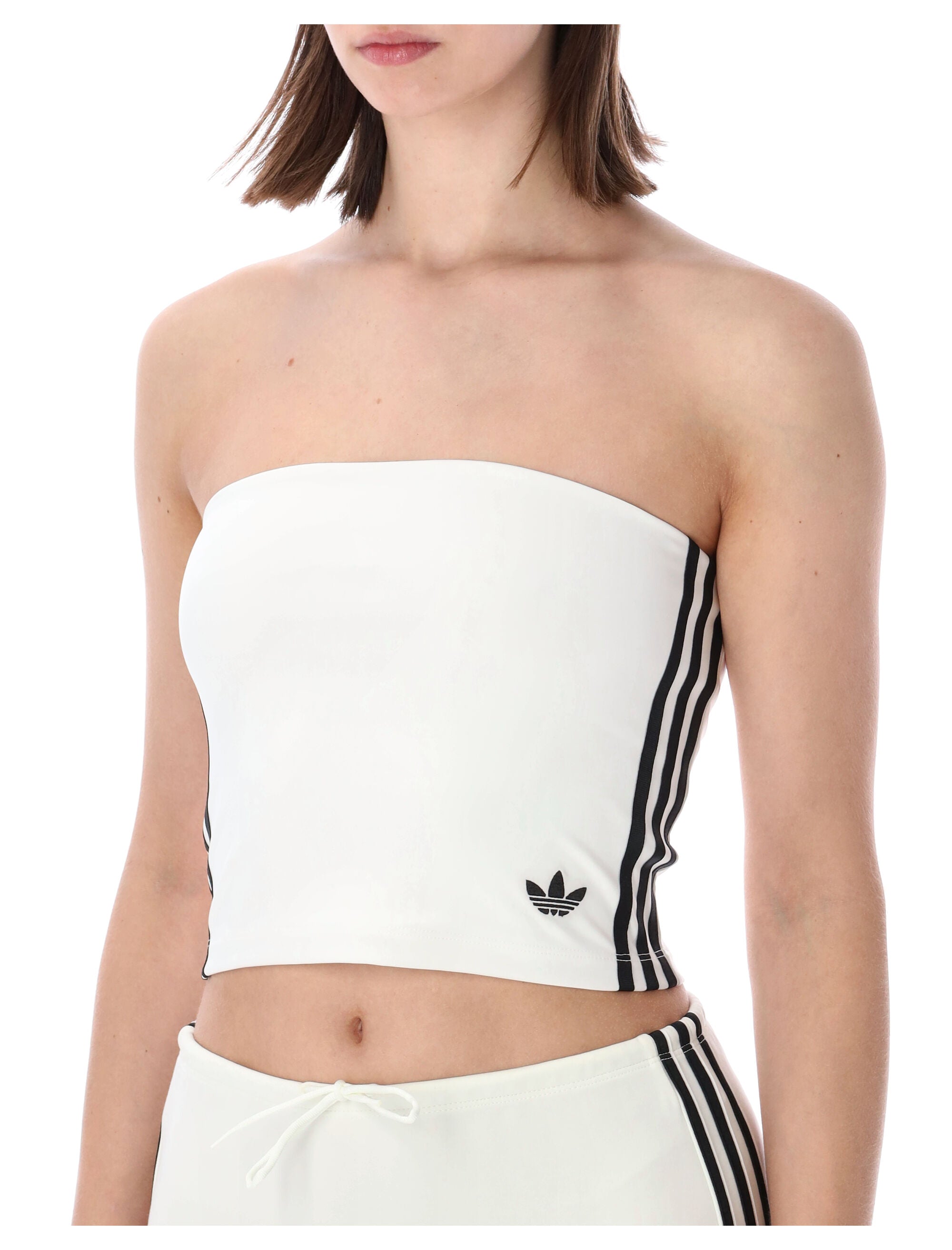 adidas Originals 3-Stripes tube top White Recycled Polyester