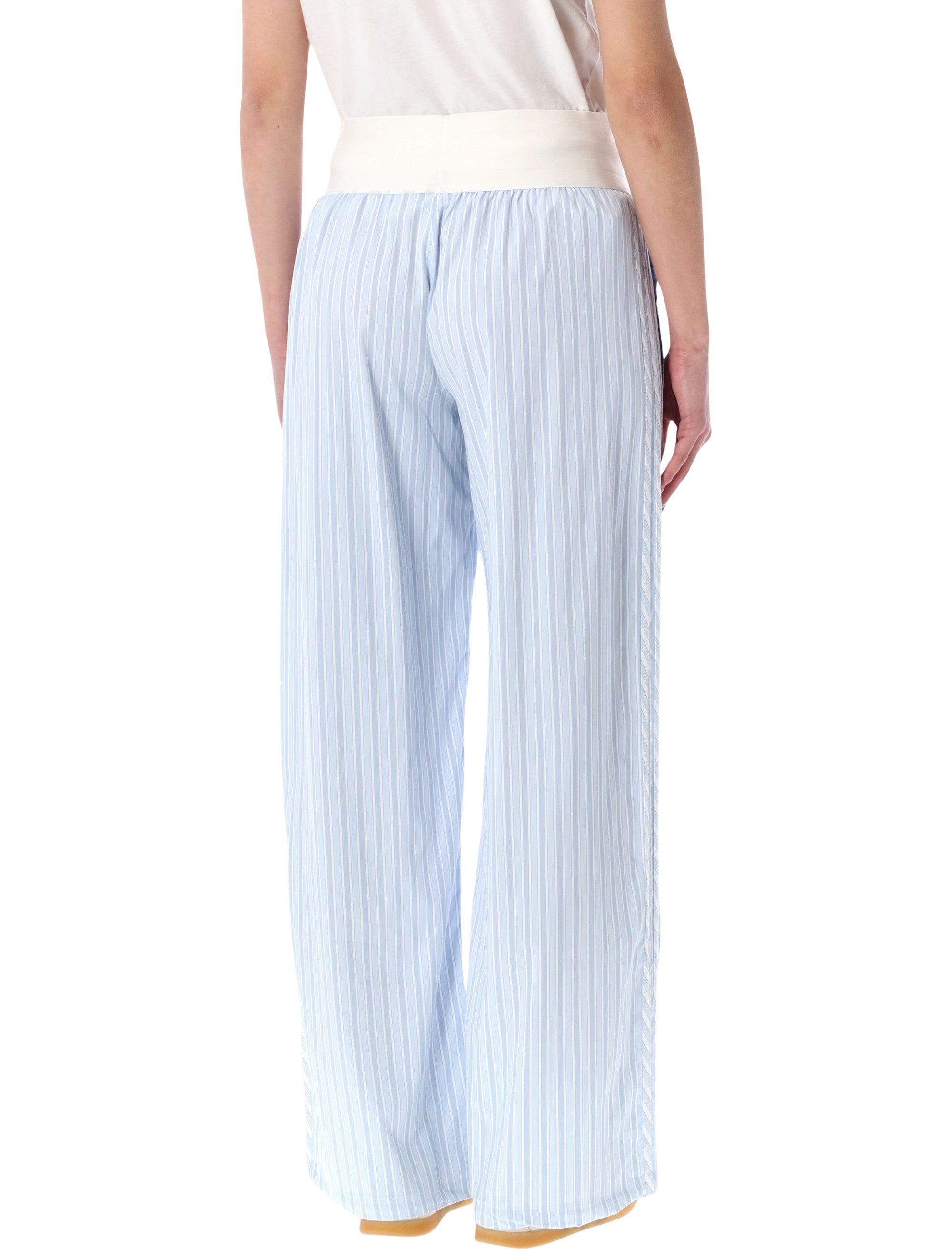 Adidas Originals poplin trousers Light Blue Stripe Recycled Polyamide Pant