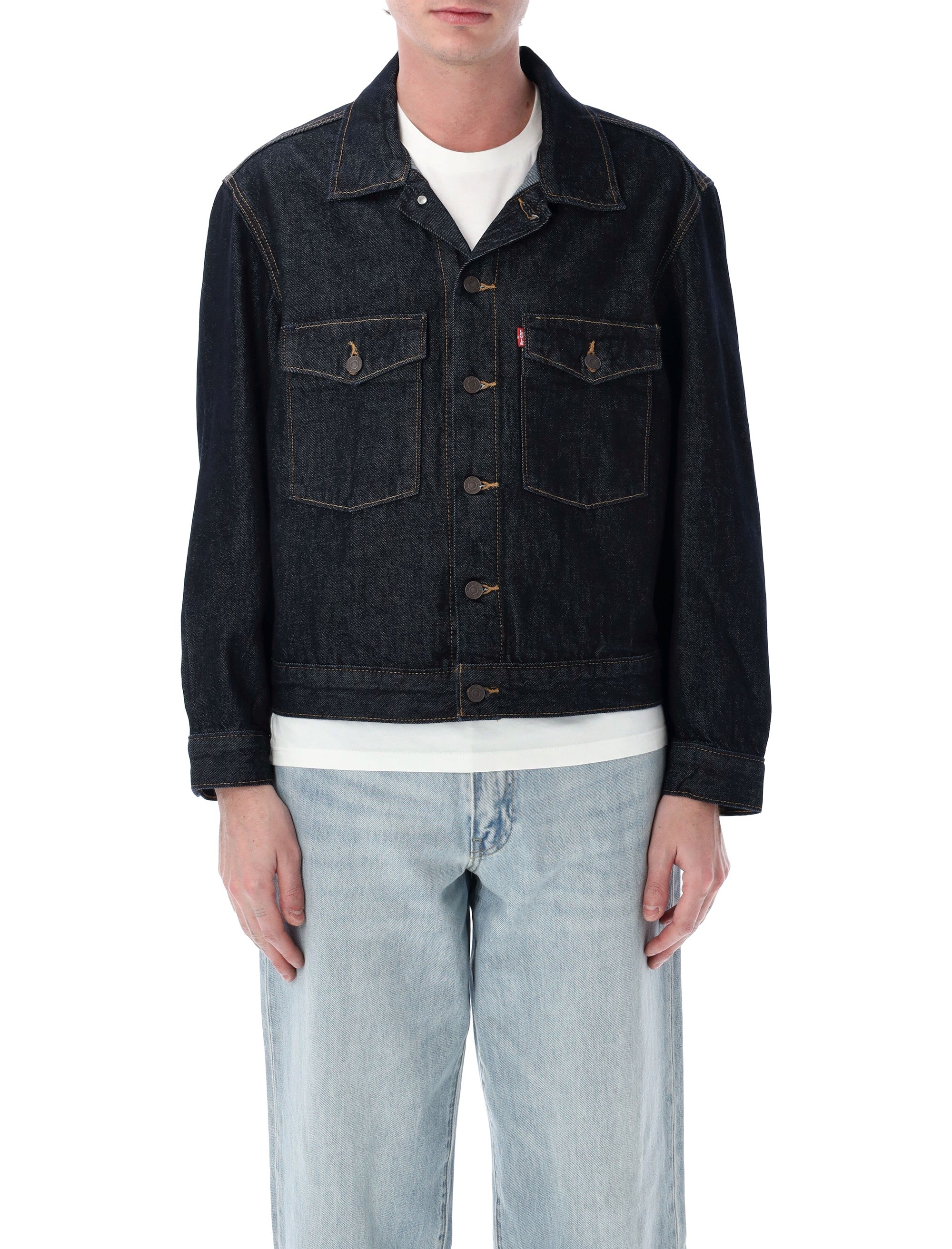 Levis denim trucker jacket Rinsed Blue Cotton