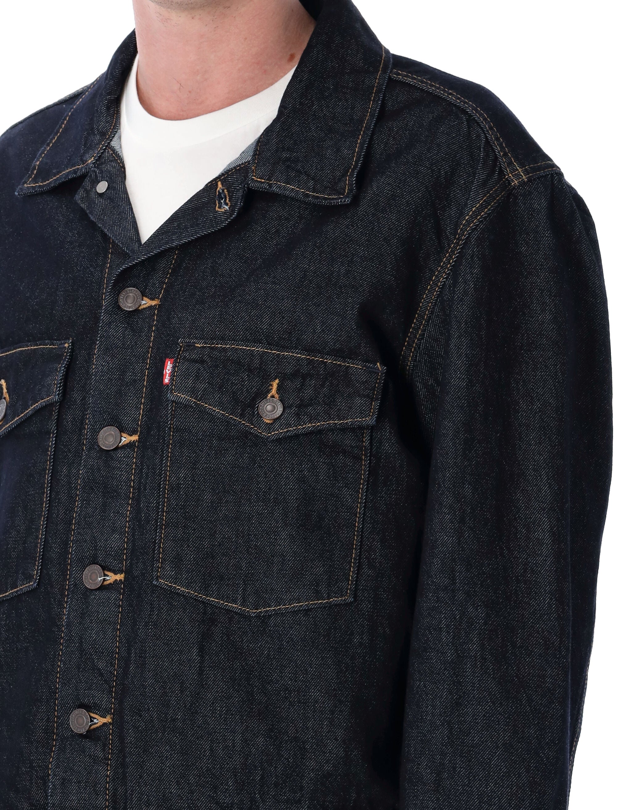 Levis denim trucker jacket Rinsed Blue Cotton