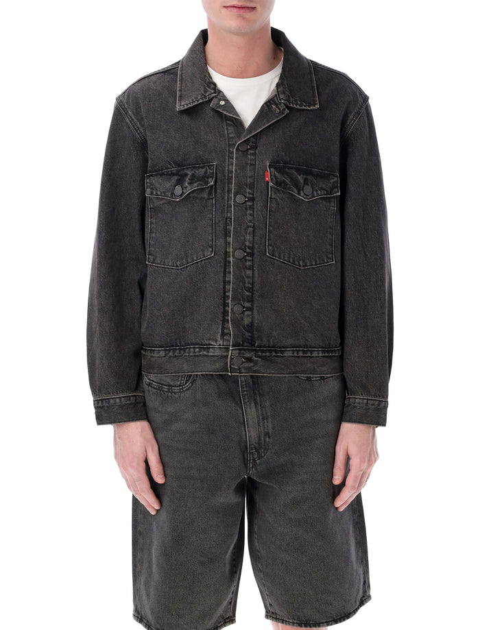 Levis denim trucker jacket Black Wash Cotton
