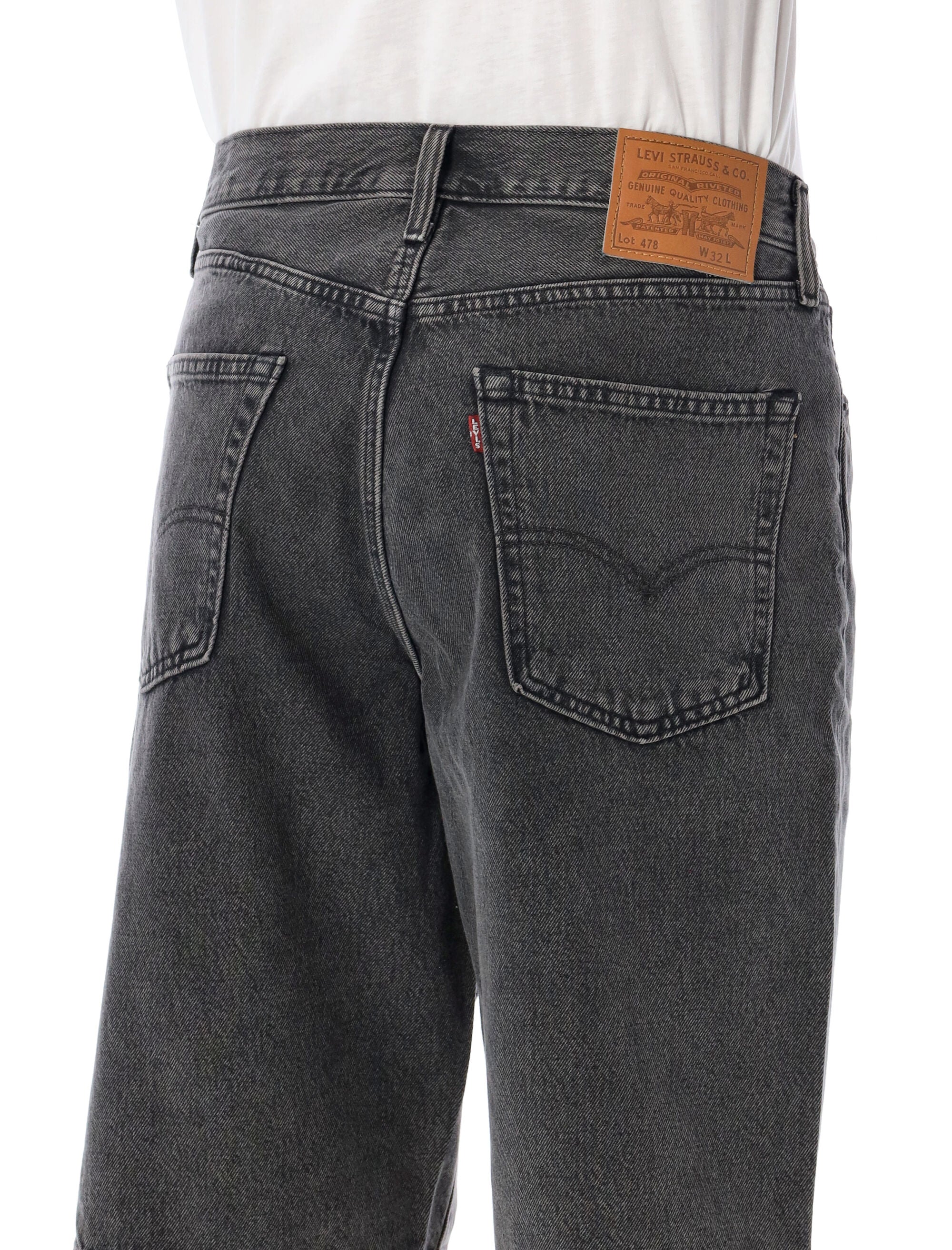 Levis® 478™ Baggy denim shorts Black Wash Cotton