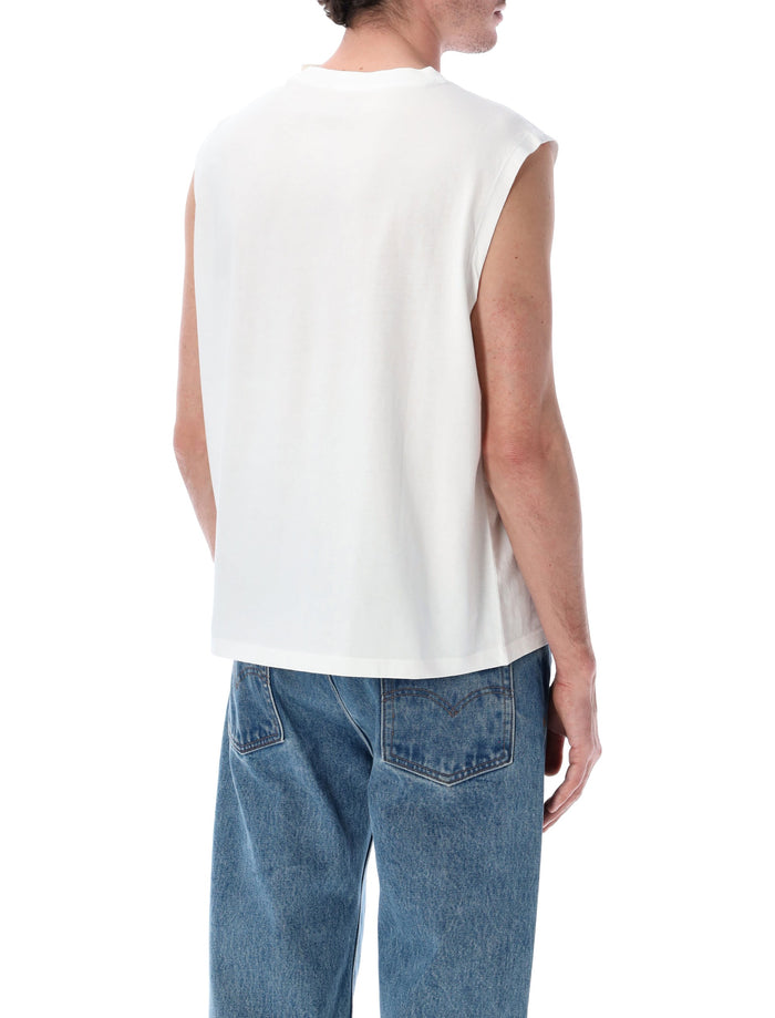 Levis Sleeveless Cotton T-Shirt White Tank