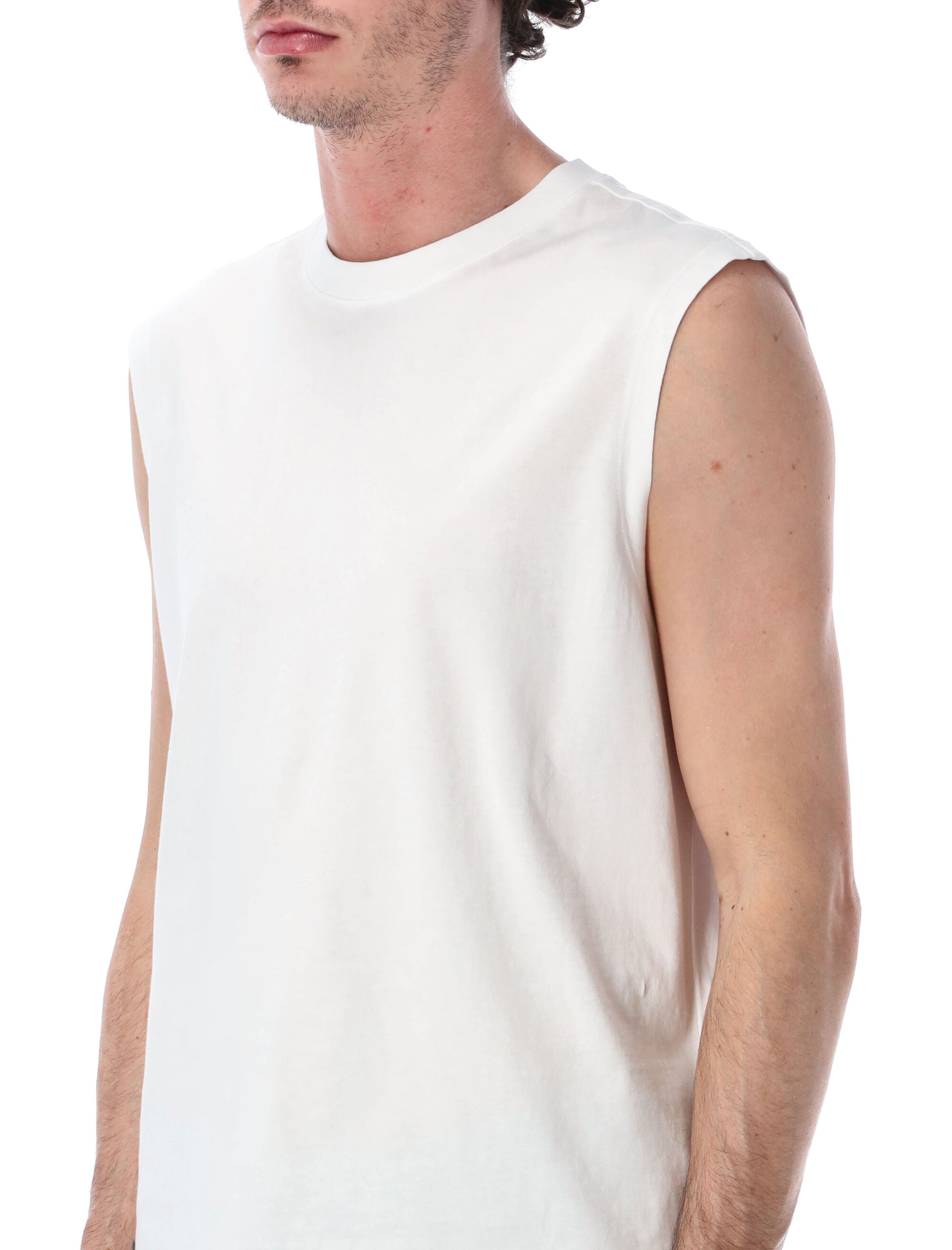 Levis Sleeveless Cotton T-Shirt White Tank