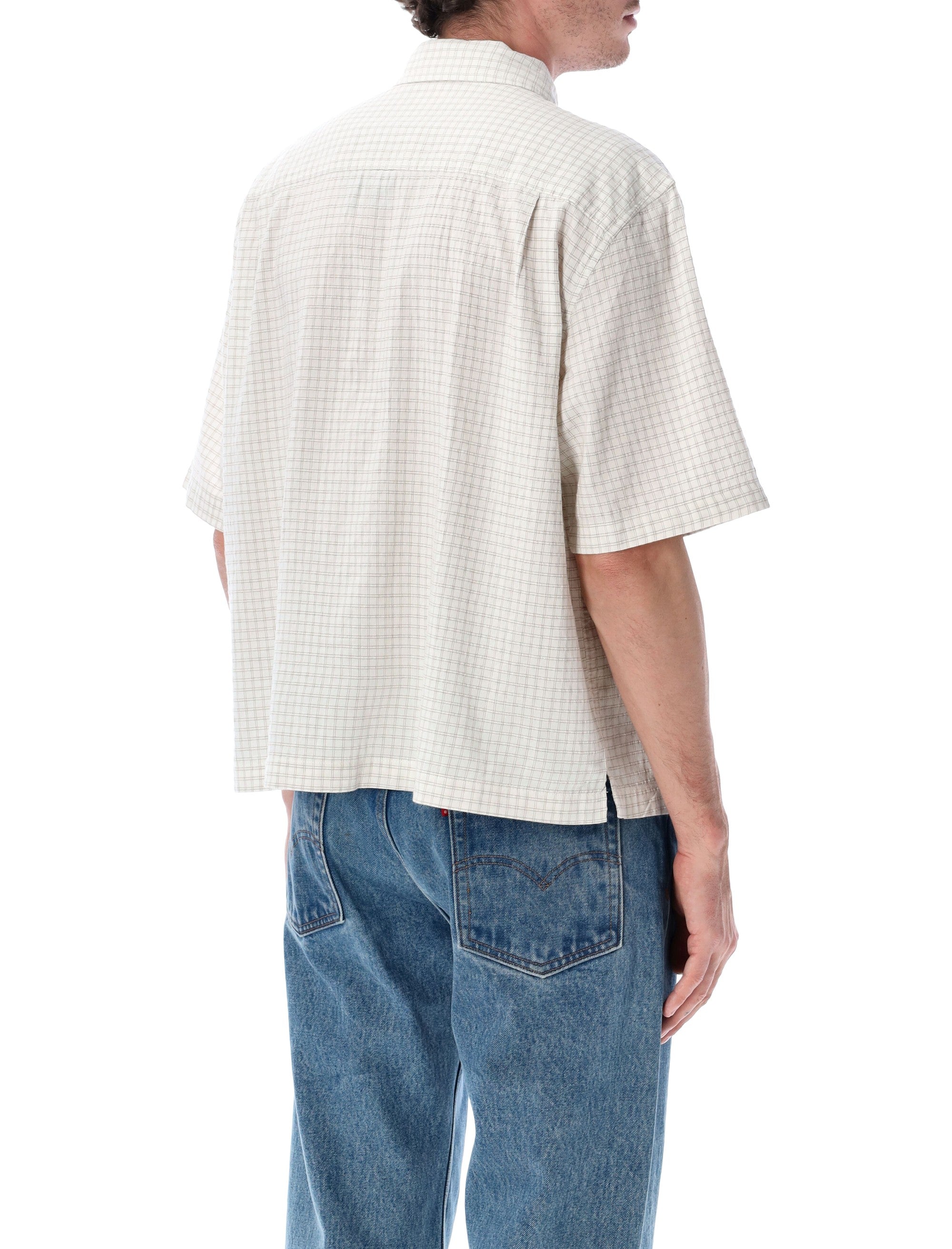 Levis Checked Short-Sleeve Shirt White Check Cotton