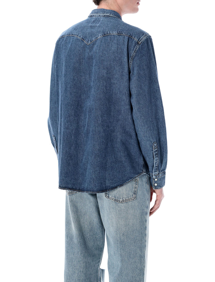 Levis Western denim shirt Dk Blue Cotton