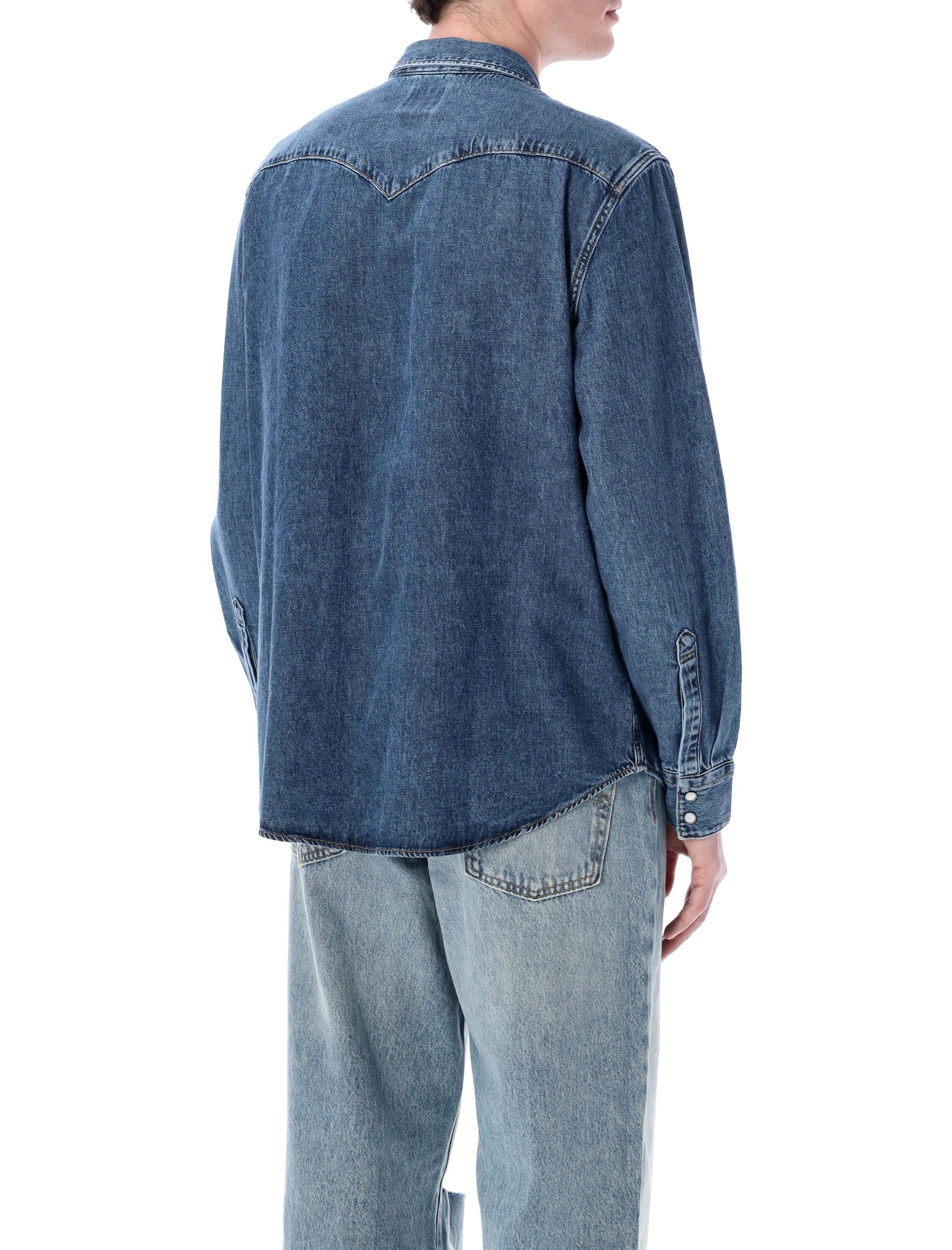 Levis Western denim shirt Dk Blue Cotton